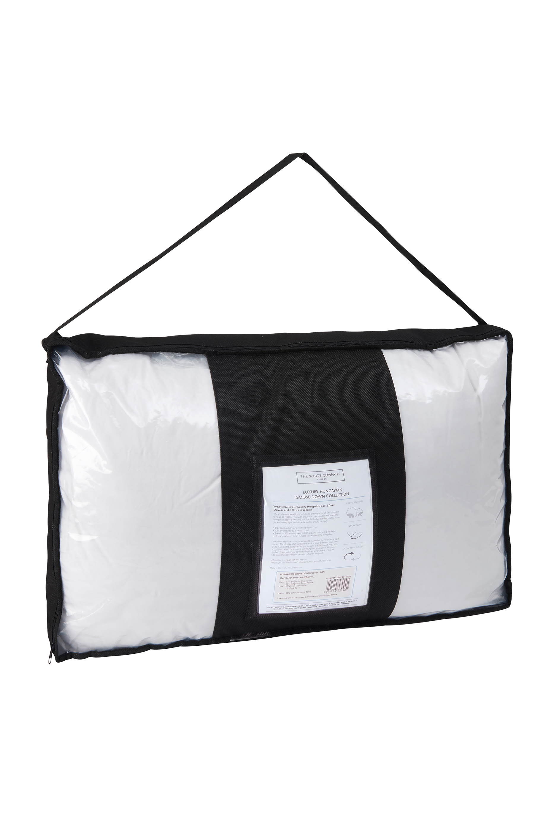 Luxury Hungarian Goose Down Pillow, Medium Support