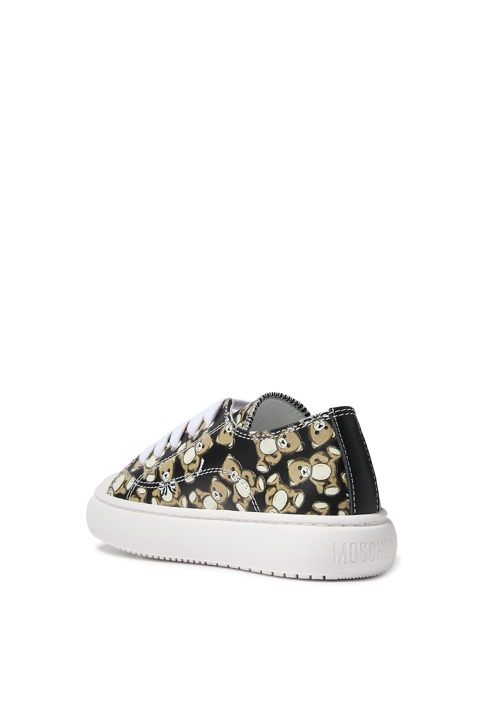 Kids  All-Over Teddy Leather Low-Top Sneakers 