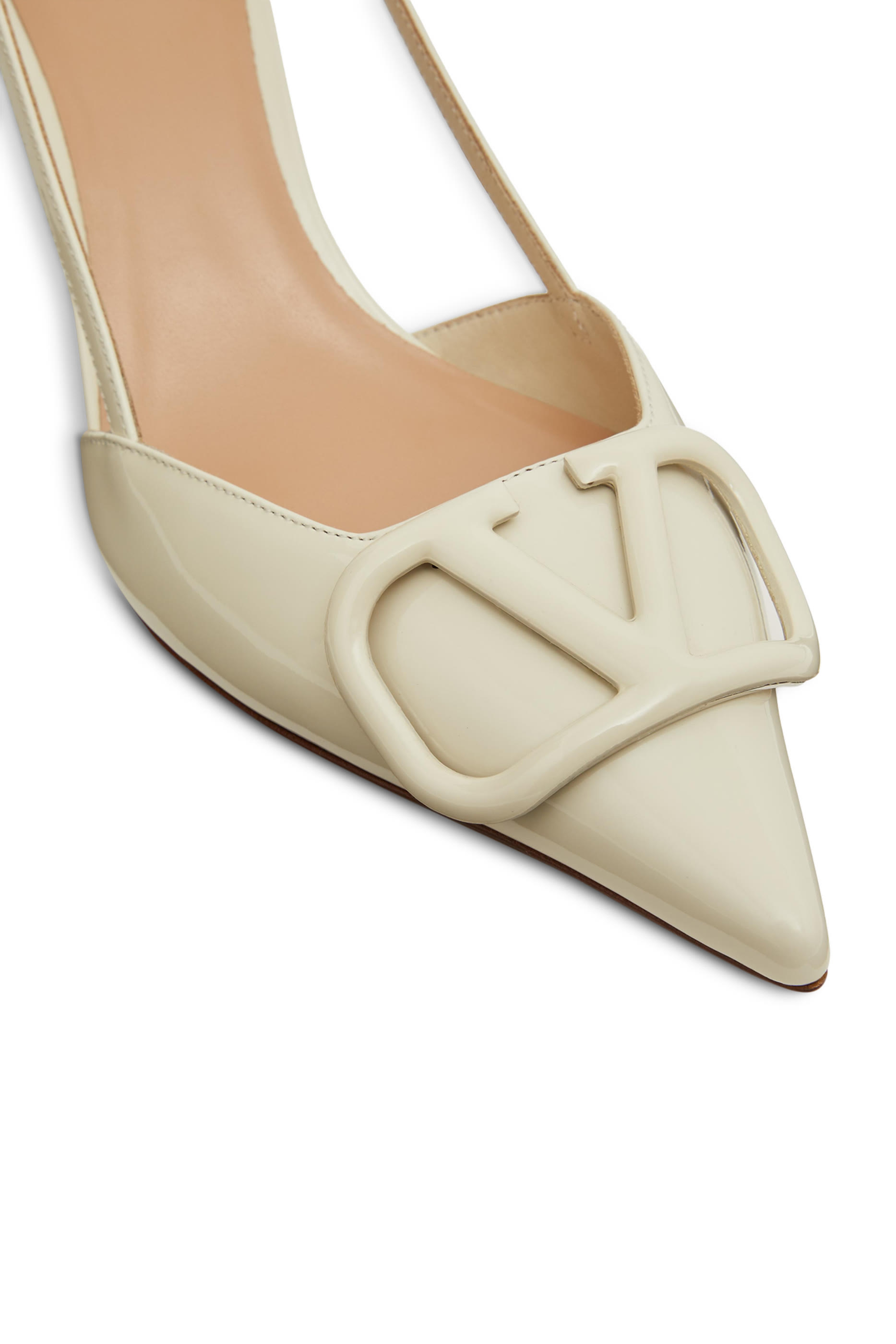 VLogo Signature 80 Slingback Leather Pumps