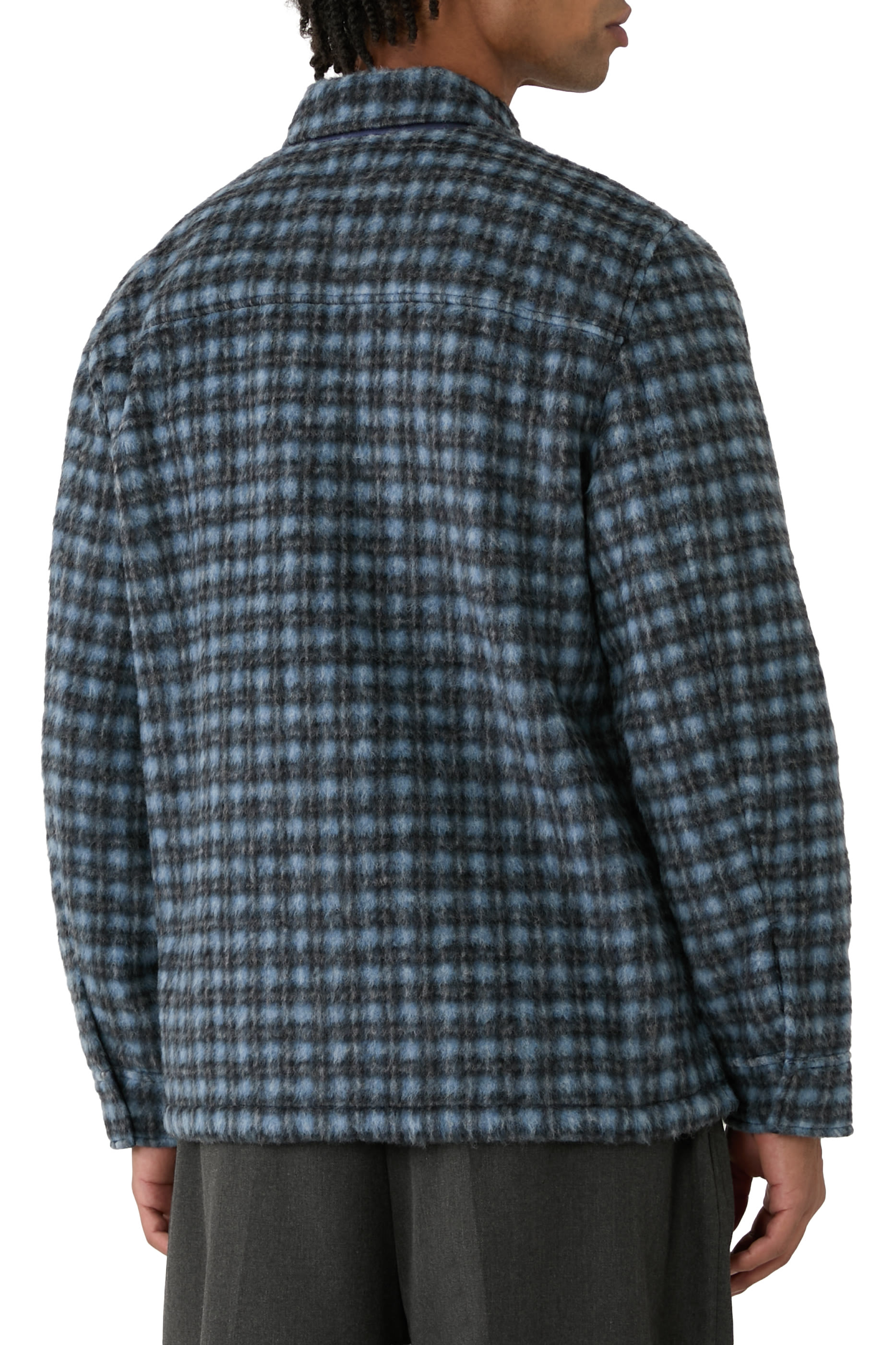Caleb Brushed Plaid Shirt Jacket 