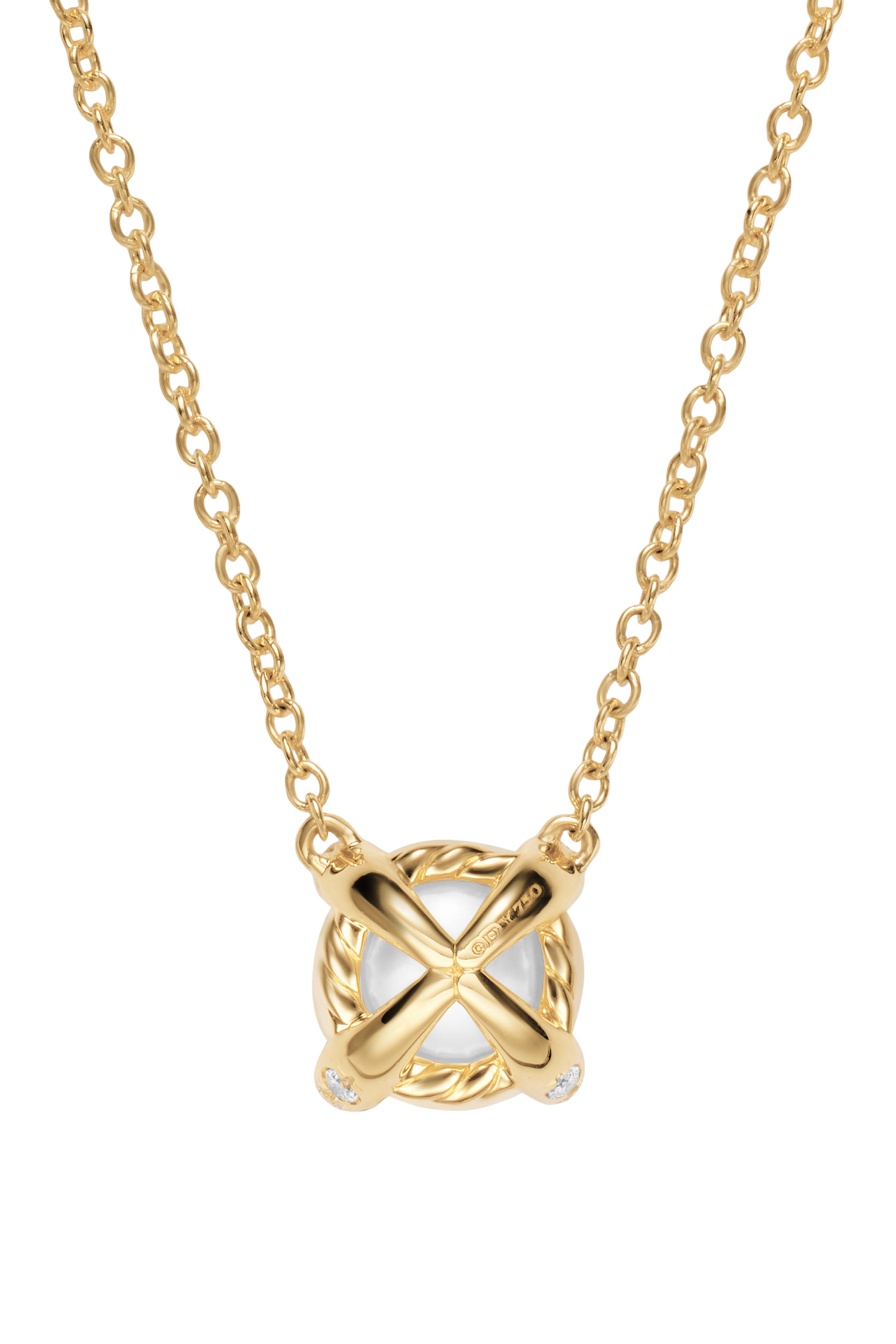 Pearl Classics Necklace, 18k Yellow Gold & Pearl, Diamonds