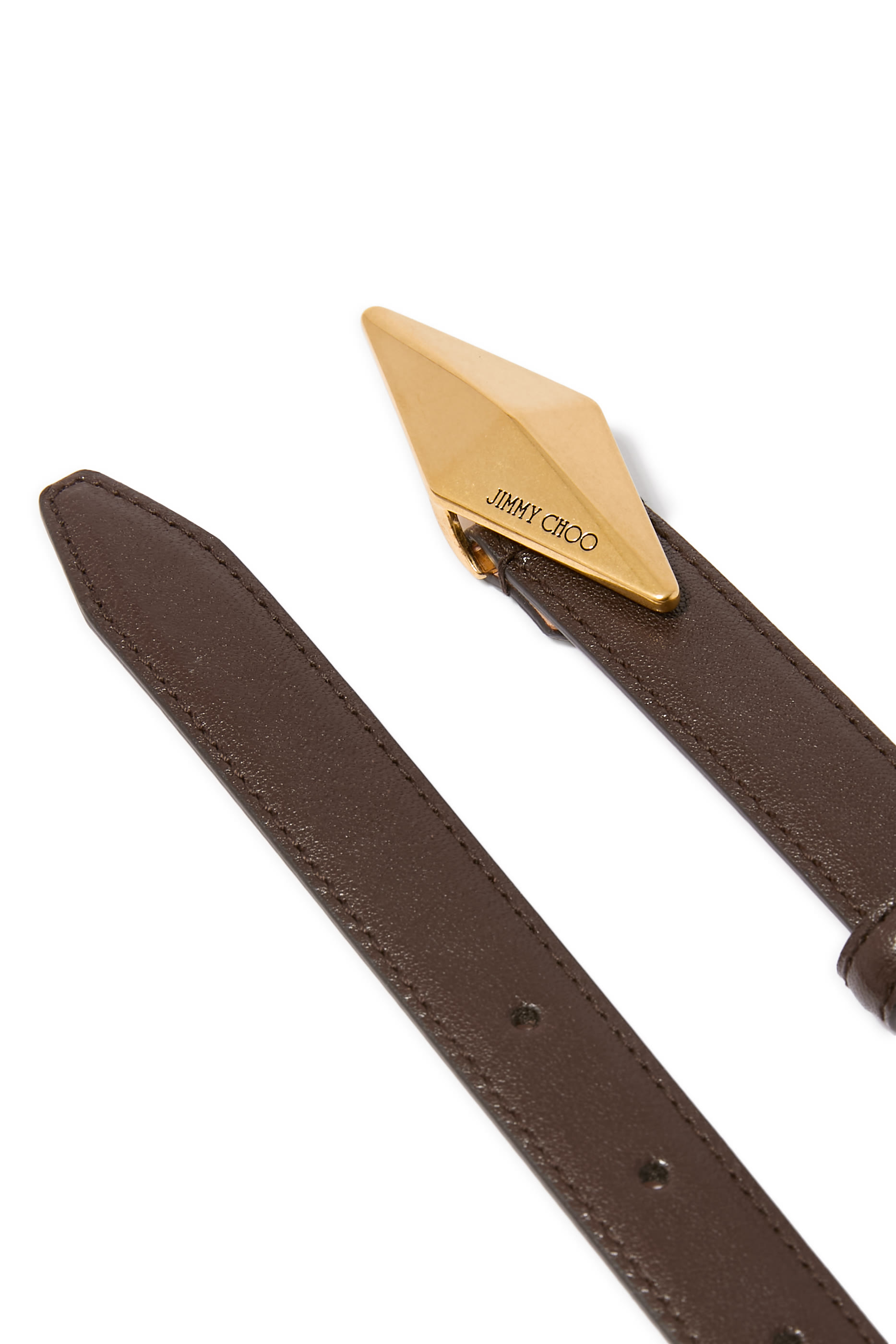 Diamond Clasp Biker Leather Belt 