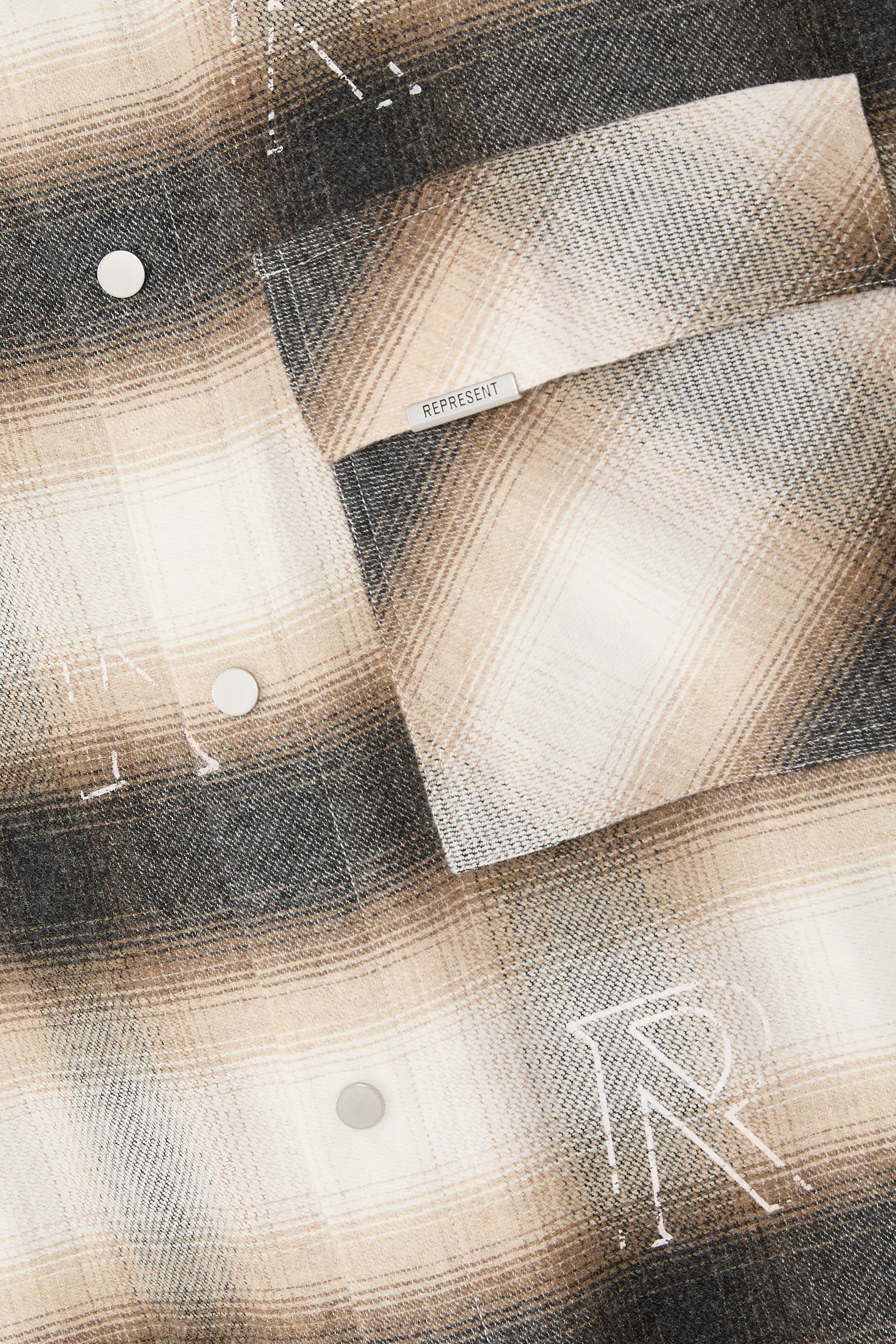  All Over Initial Flannel Shirt 