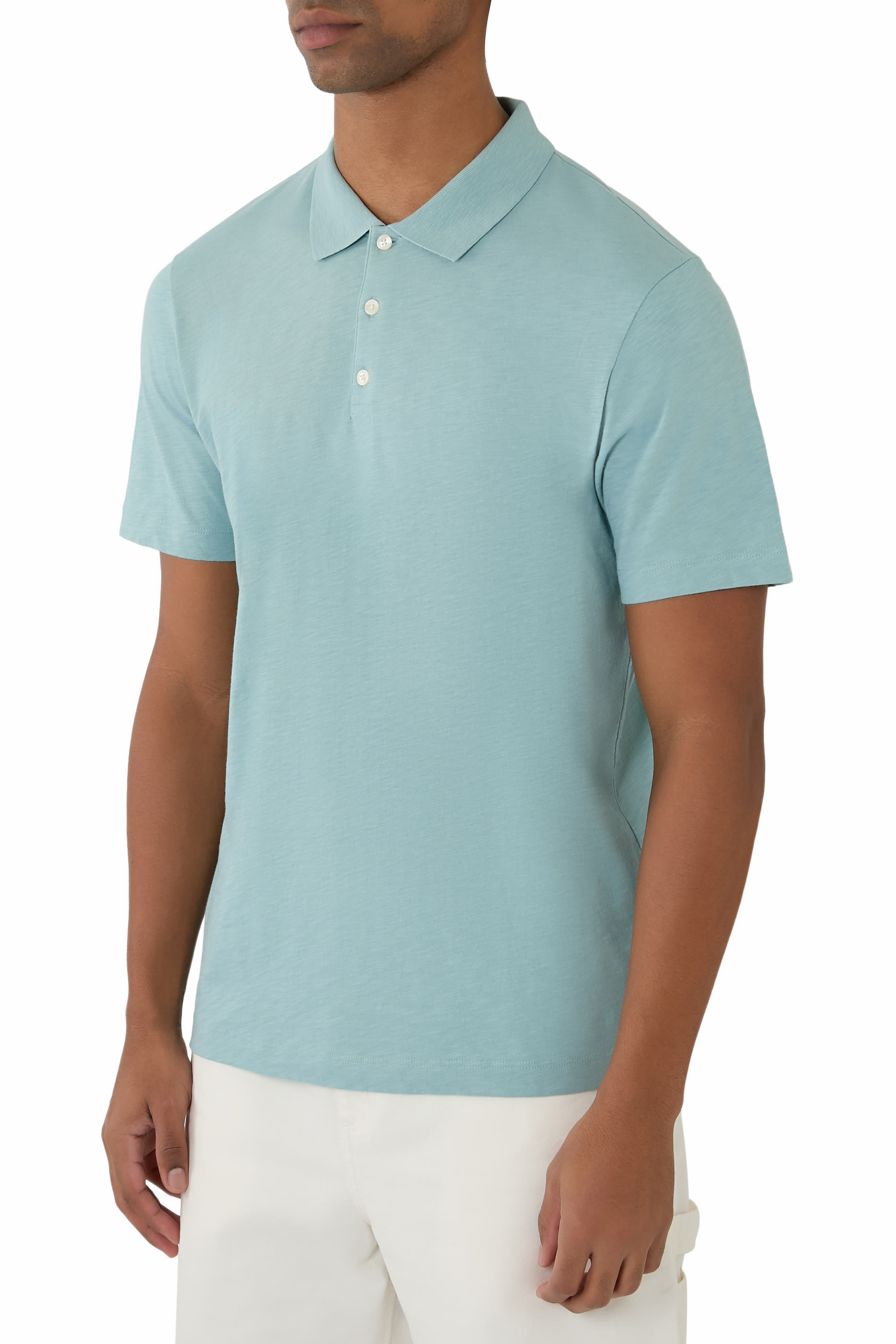 Bron Polo Shirt in Cosmos Slub Cotton 