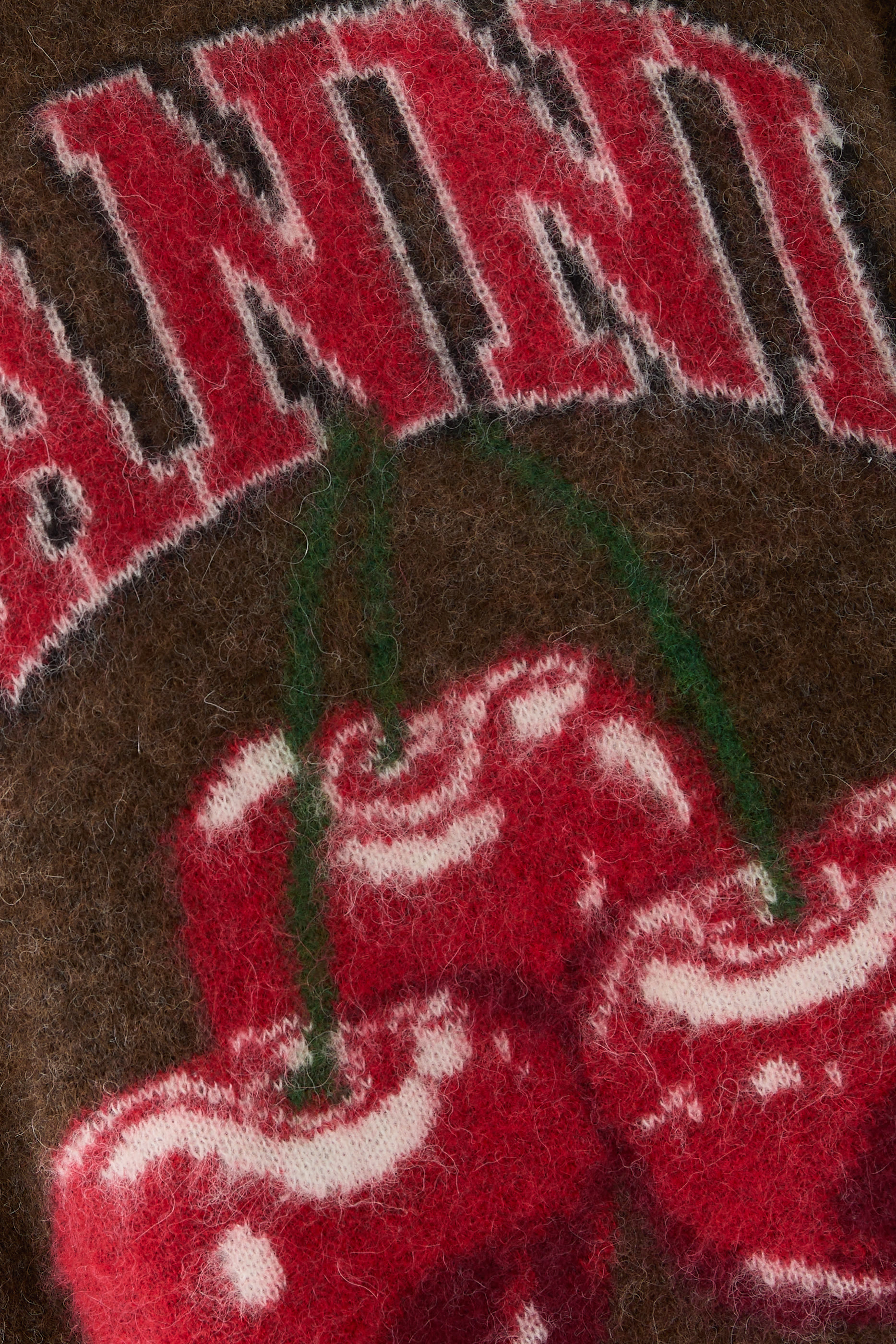 Brushed Alpaca Graphic Oversized Sweater