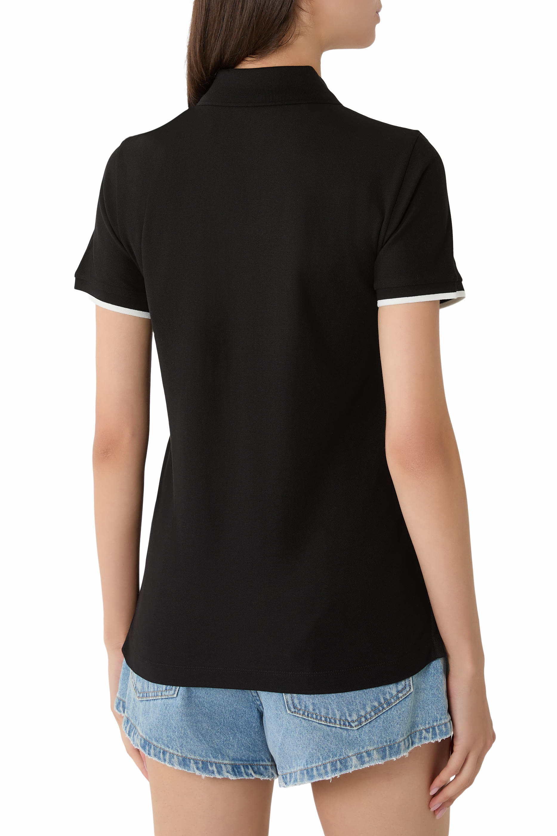 Logo Patch Cotton Piquet Polo Shirt