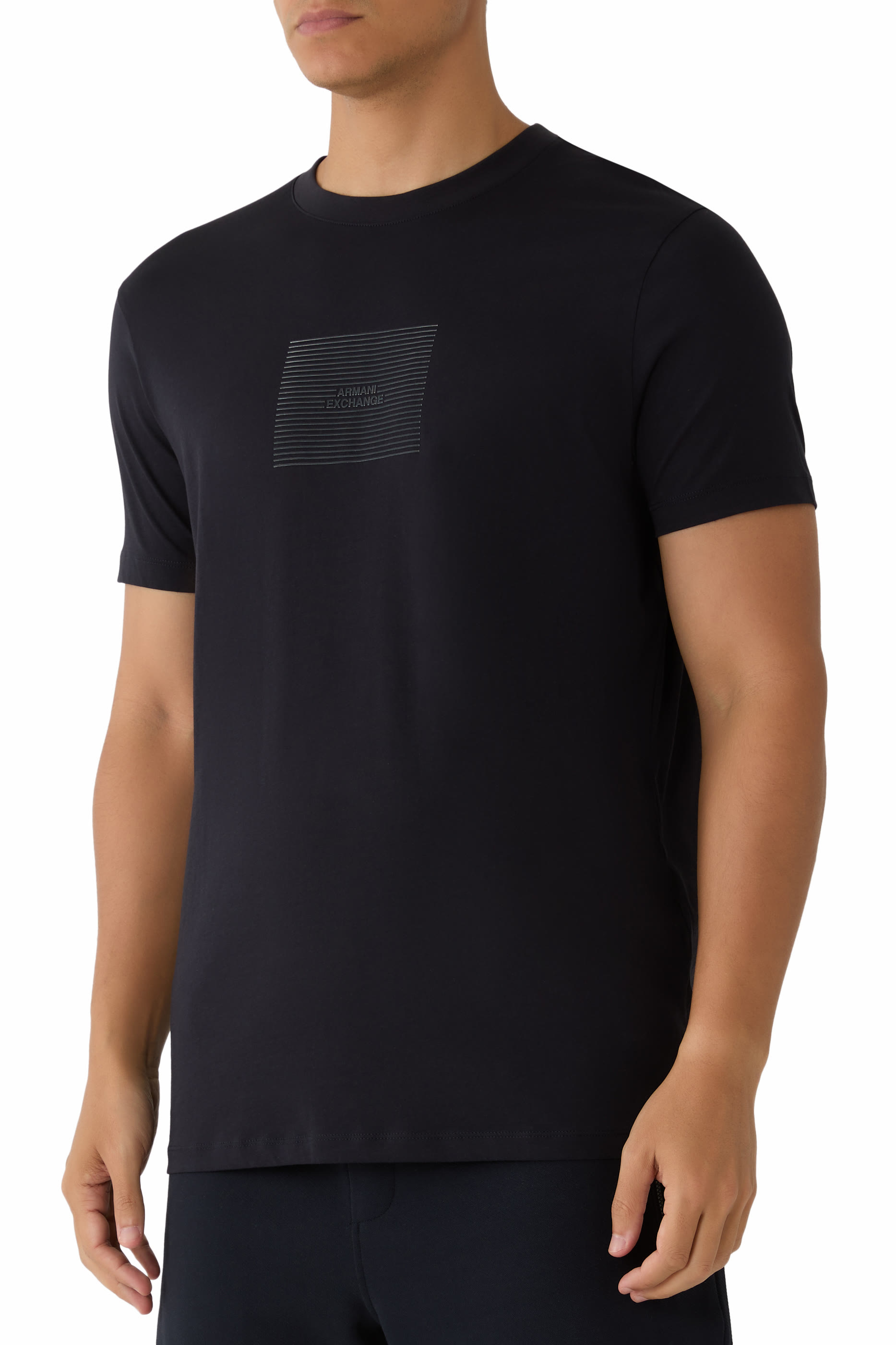 AX Logo Cotton-Jersey T-Shirt