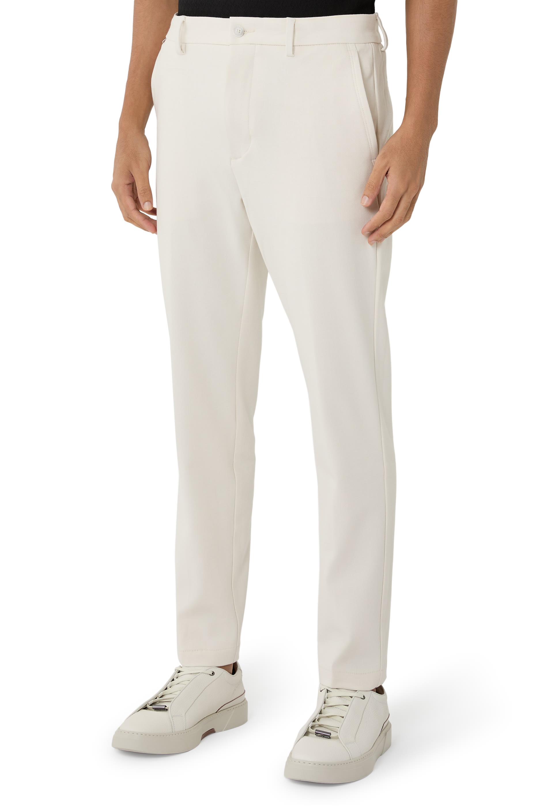  Slim-Fit Trousers in Brushed Herringbone