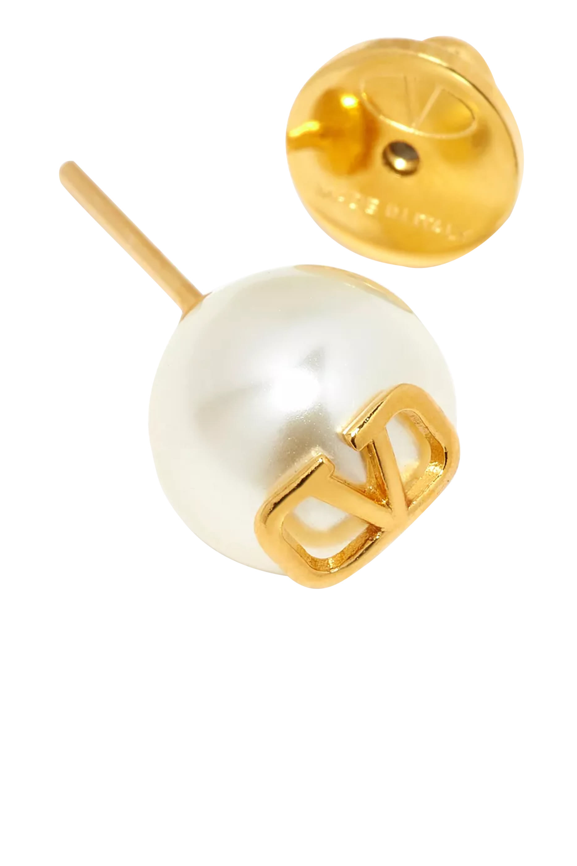 VLogo Signature Earrings With Pearls