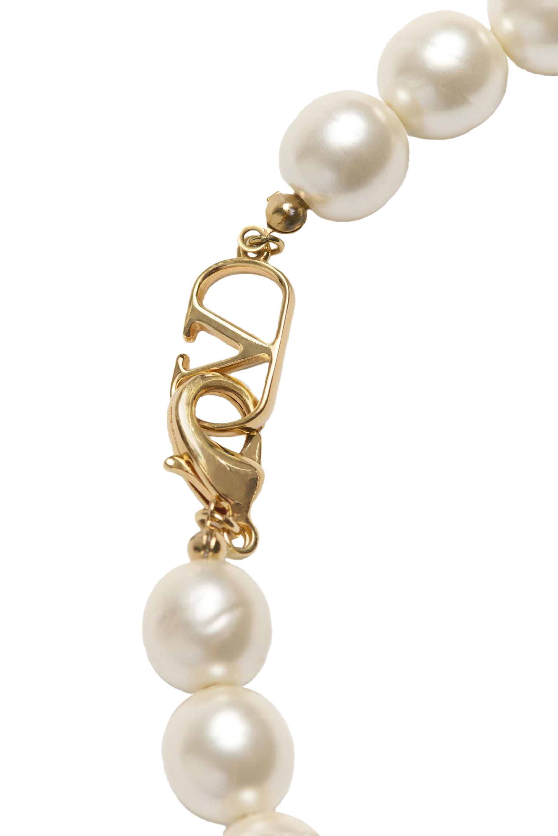 Coeur Royal Necklace, Metal & Enamel, Pearls