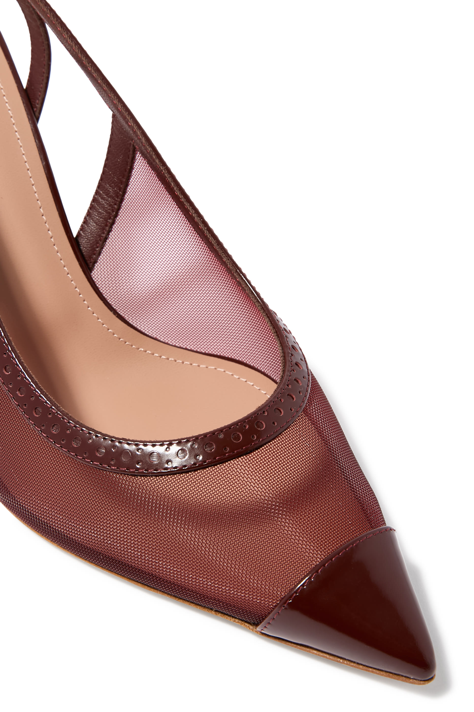 Aubrey Mesh 70 Slingback Pumps
