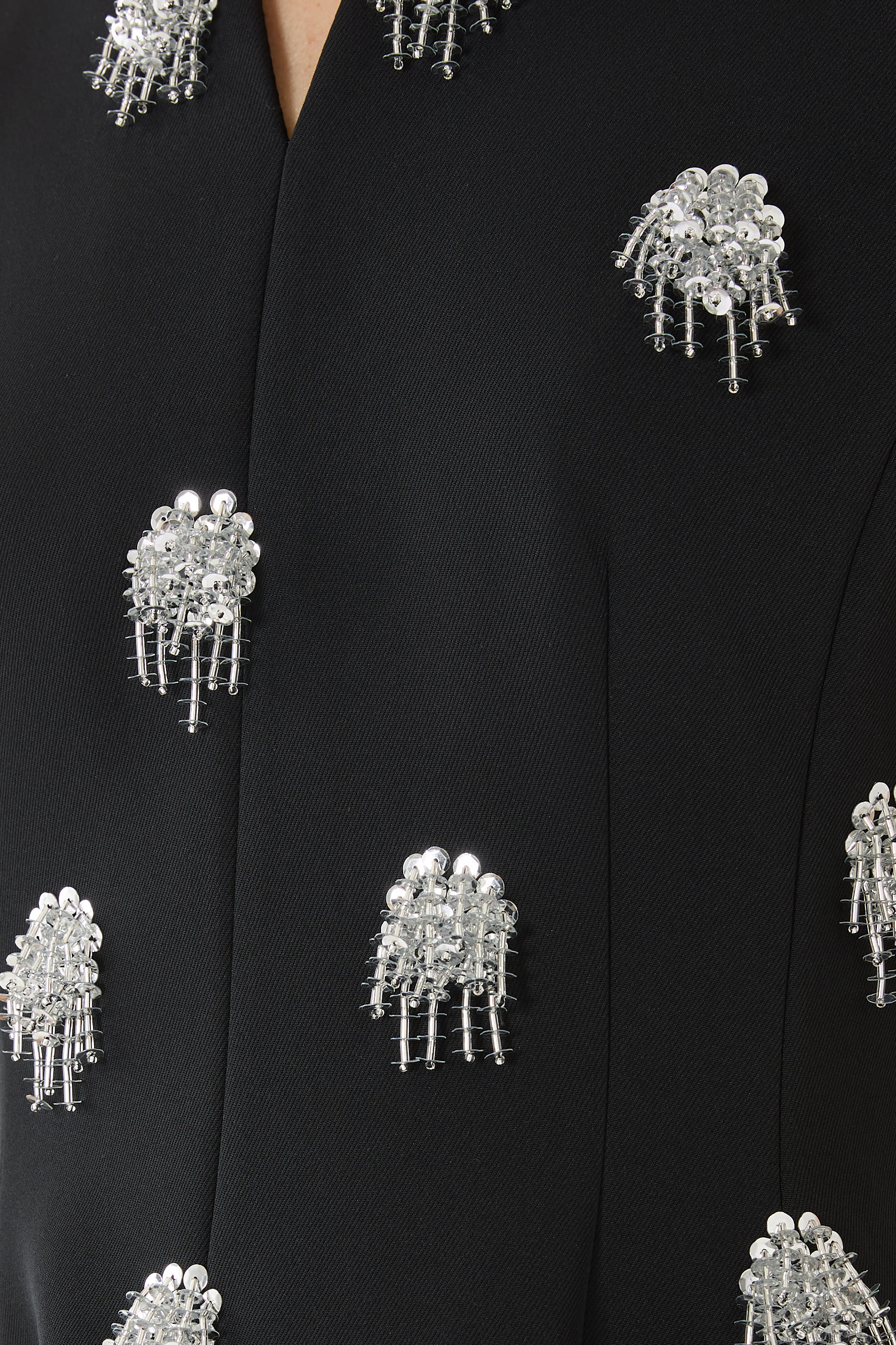  Bethanie Twill Embellished Mini Dress