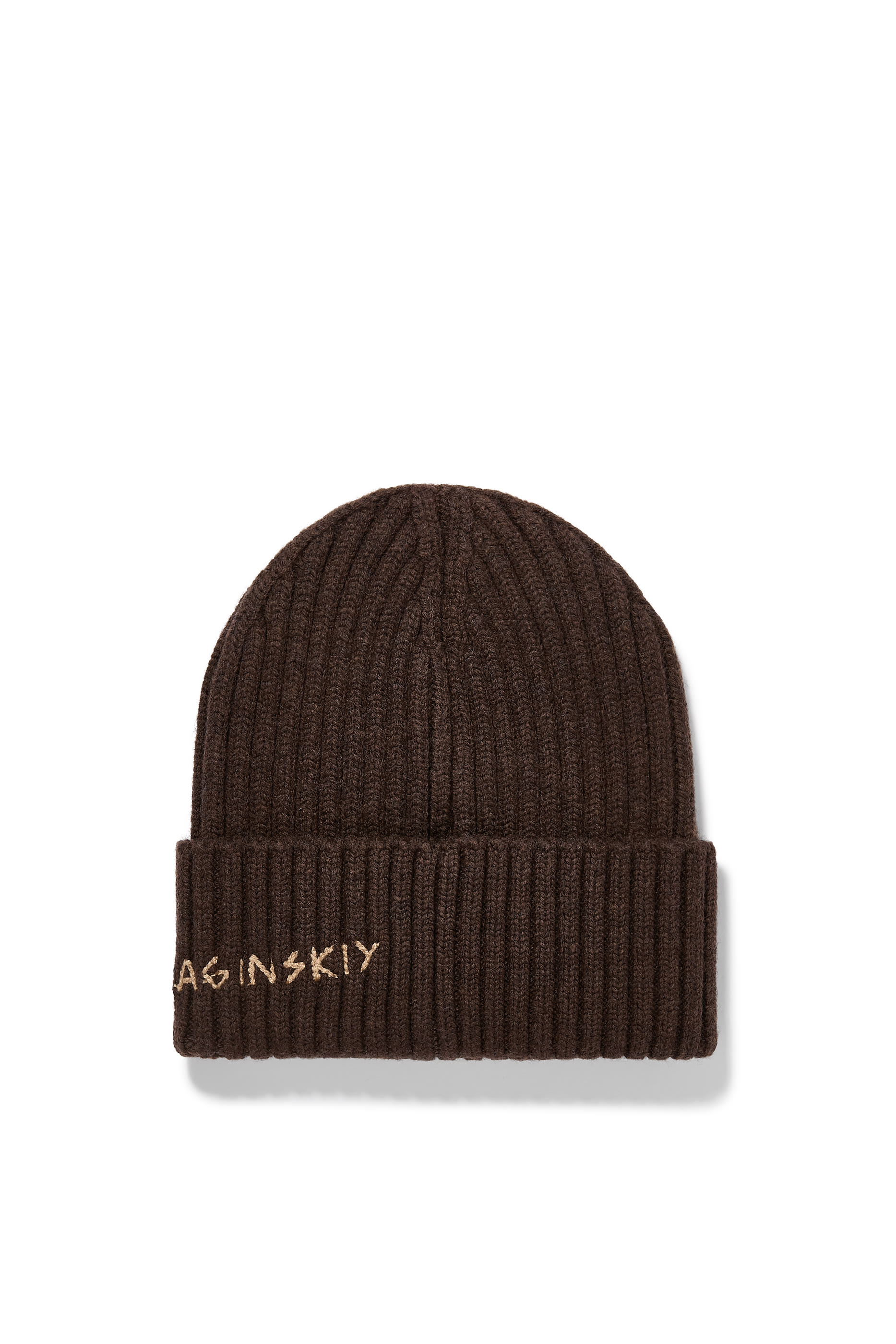 Monogram-Embroidered Wool Beanie