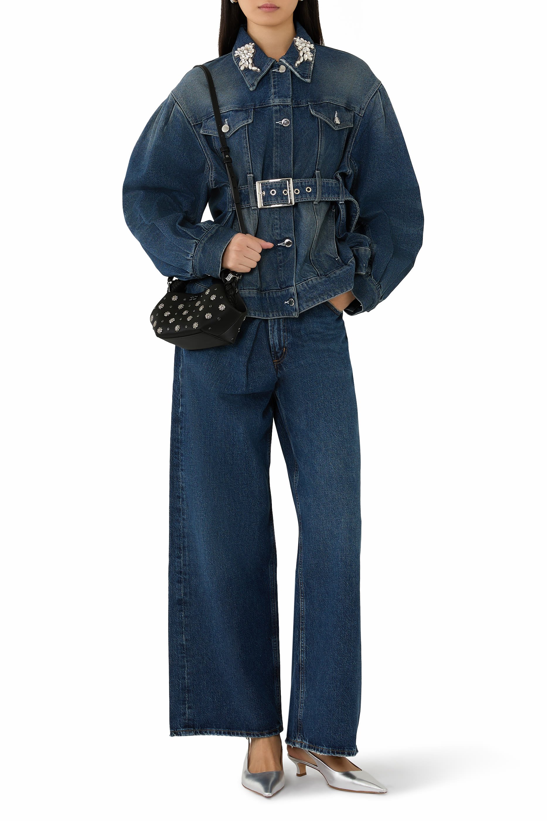 Flower Stud Mini Bou Bag