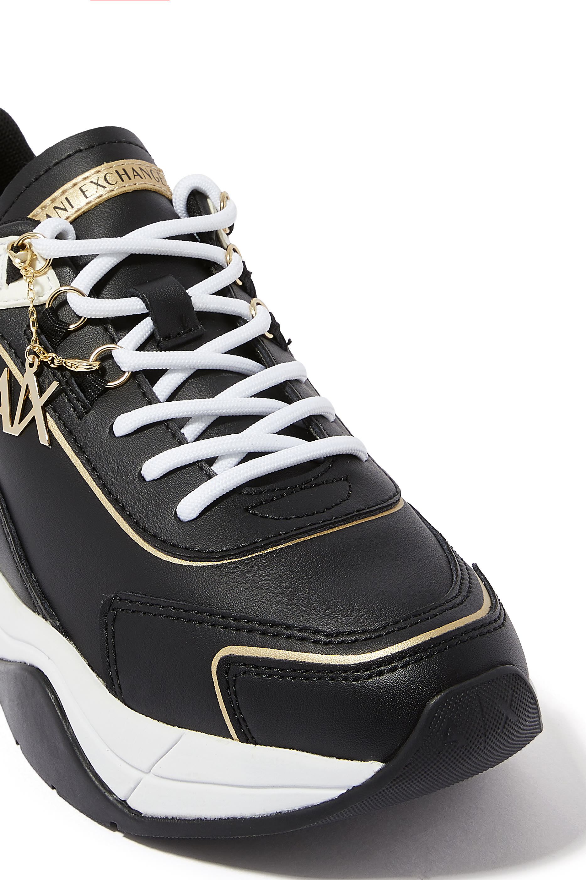 Logo Charm Leather Sneakers