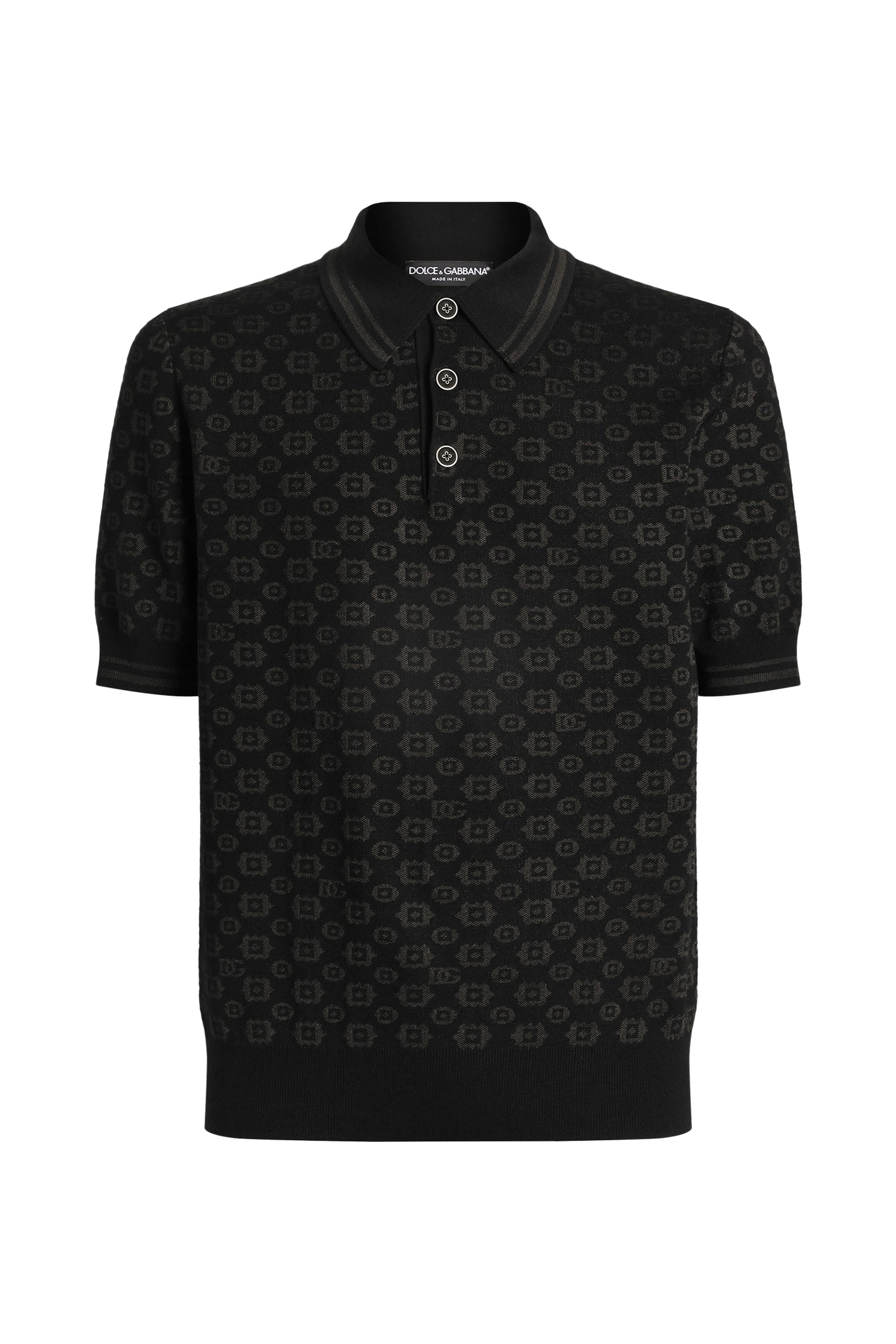 Micro-Dot Stitch Polo Shirt