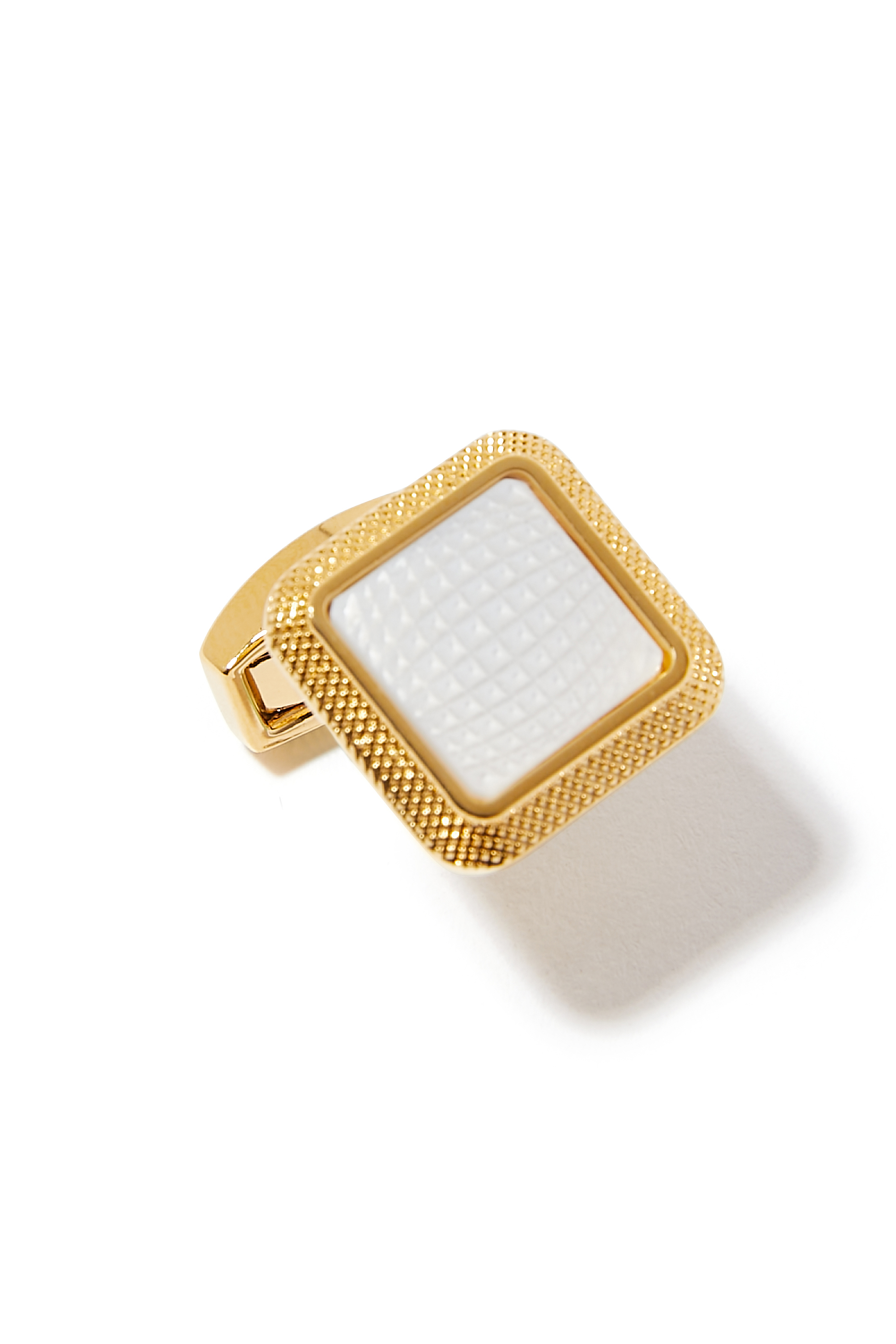 Square Yellow Gold Plating Cufflinks