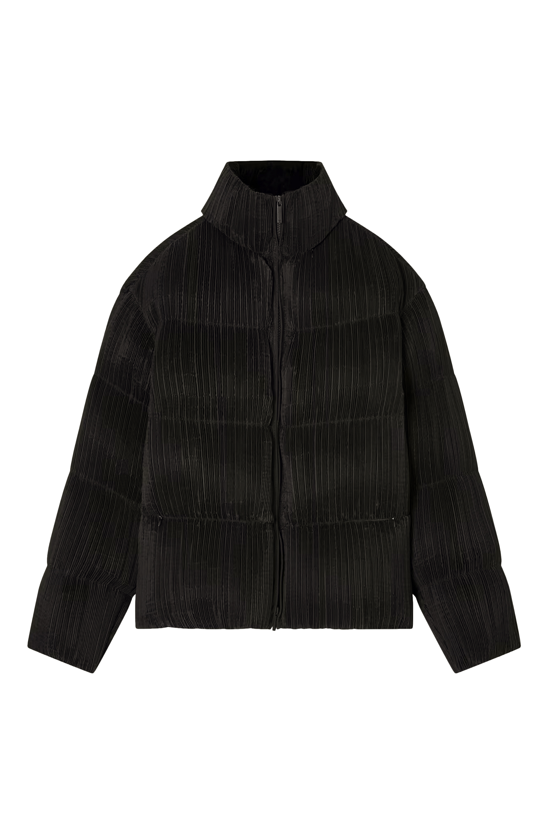 Pleated Technical Fabric Jacket