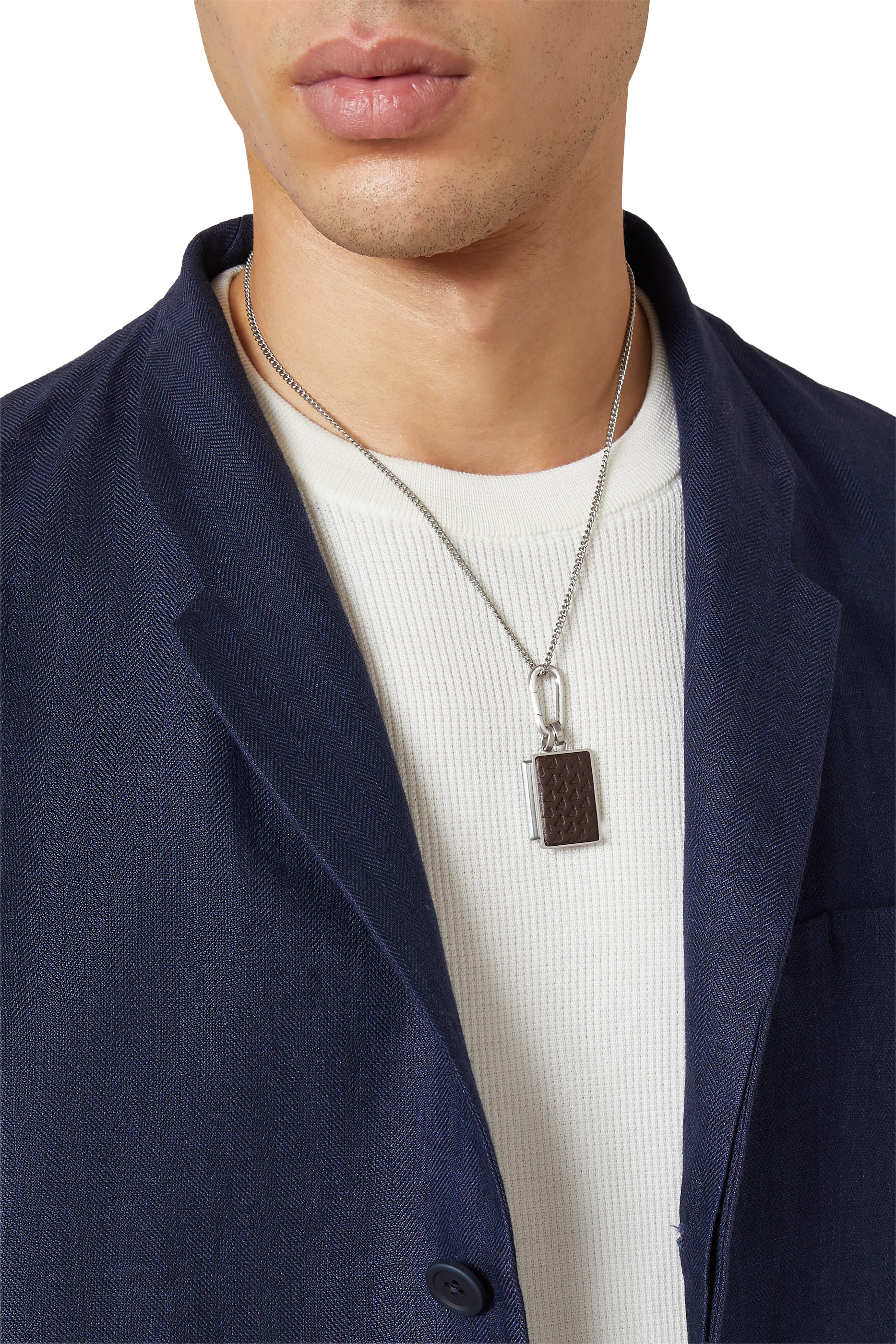 Eagle Logo Dog-Tag Metal Necklace