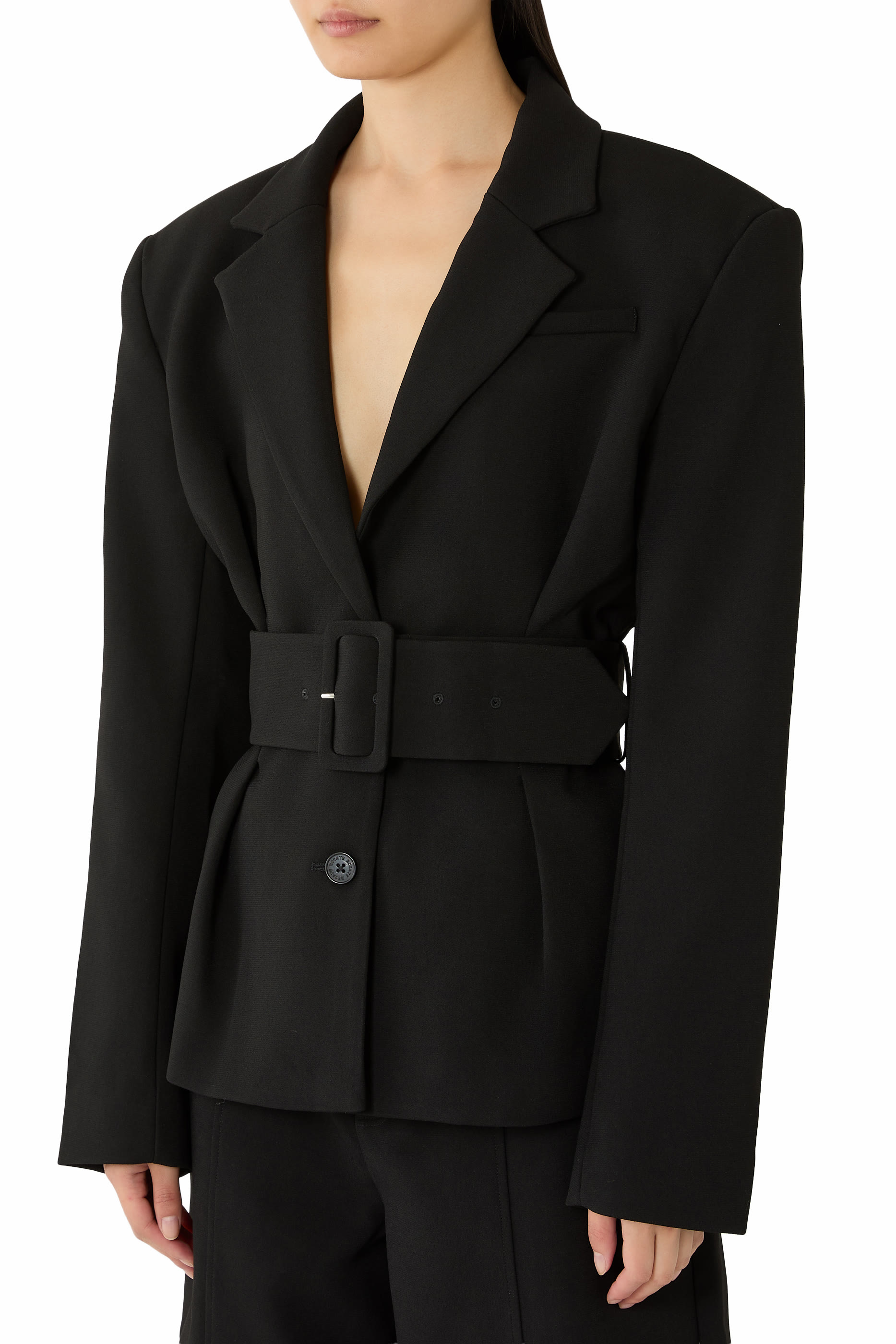  Suiting Belted Blazer 