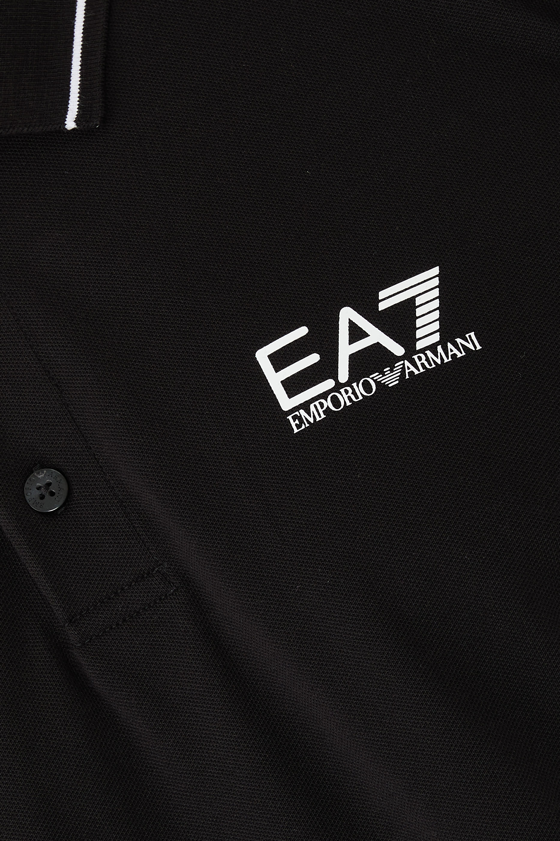 EA7 Logo Cotton Piqu&eacute; Polo Shirt