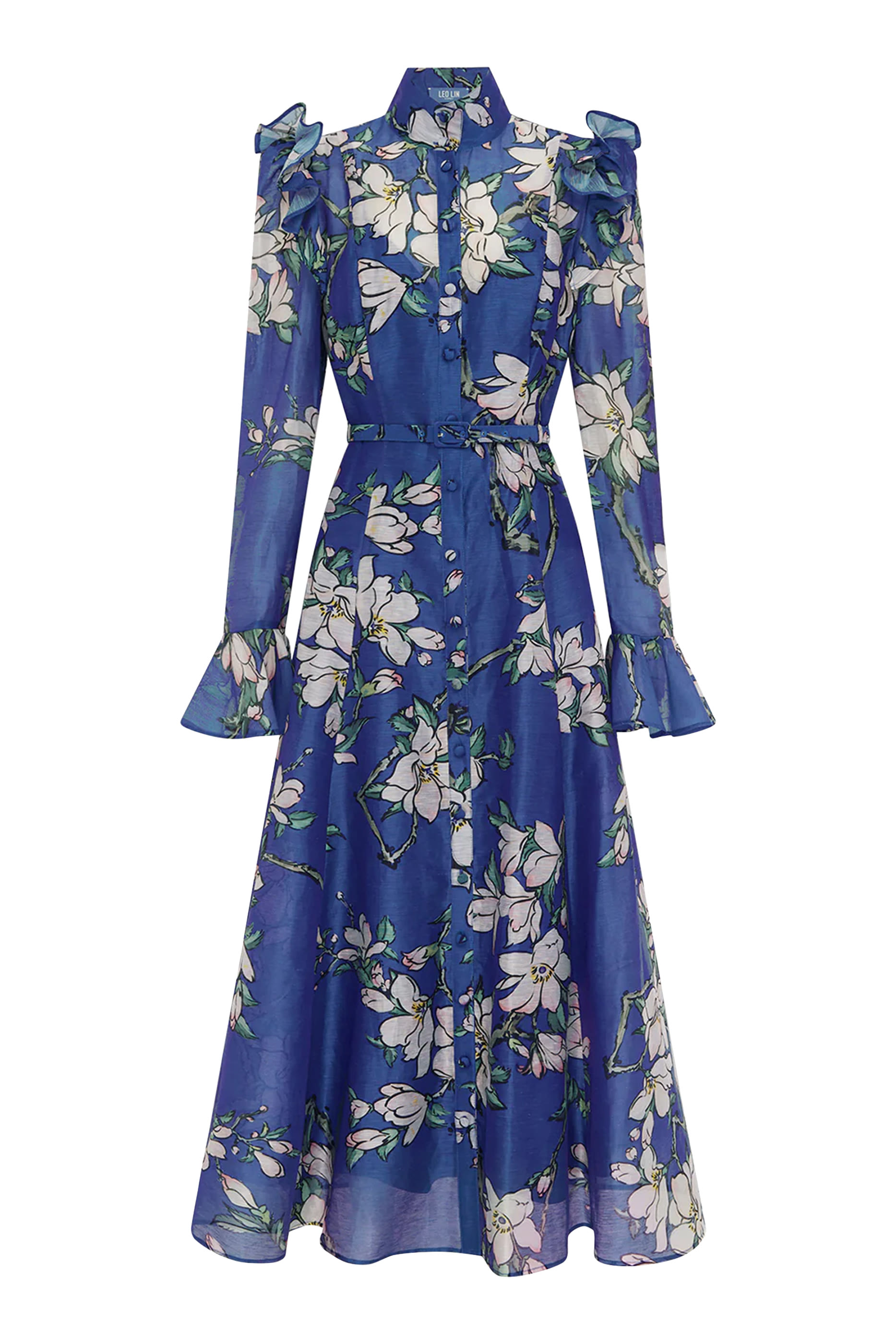 Katrina Butterfly Sleeves Midi Dress