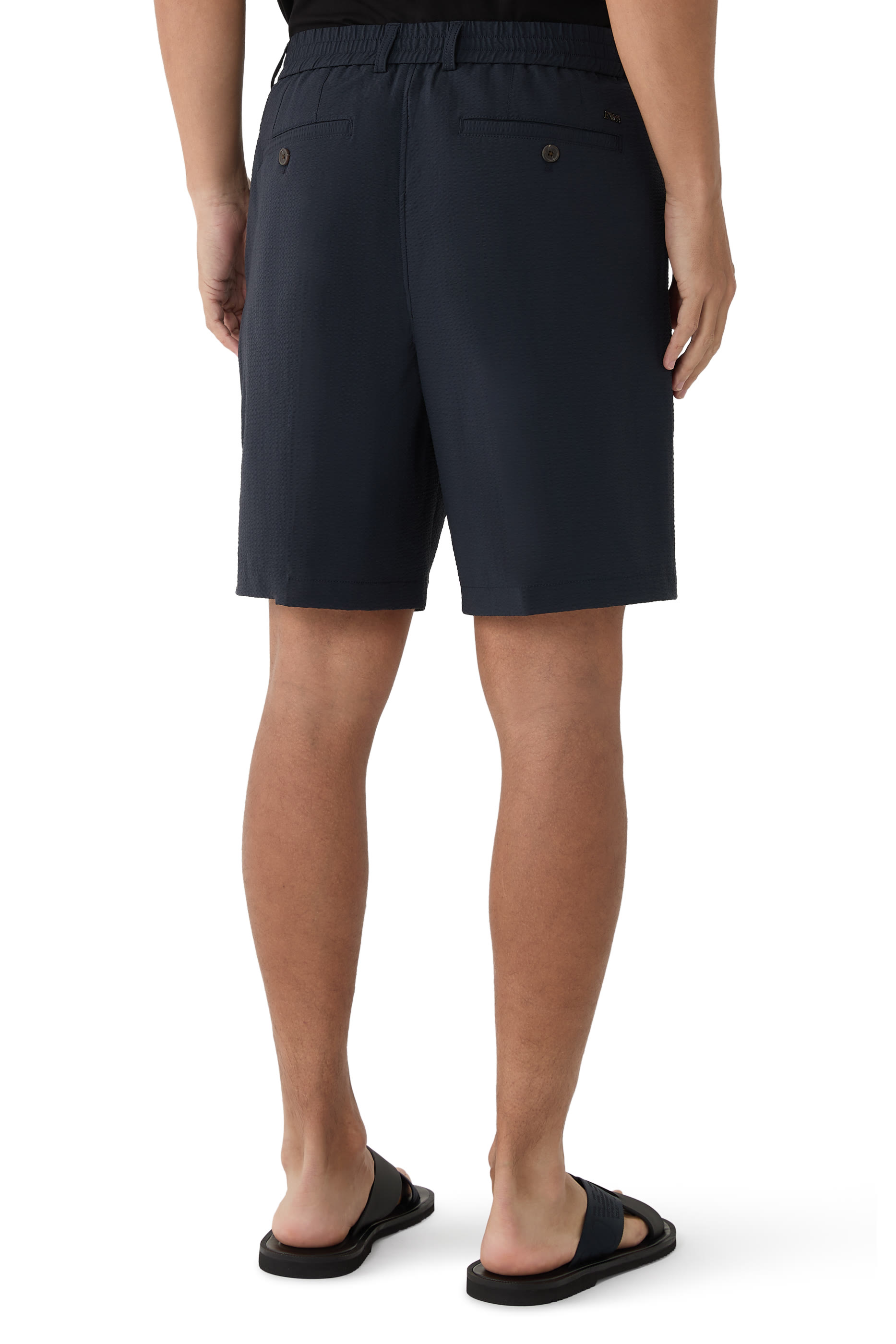 Nylon Seersucker Bermuda Shorts