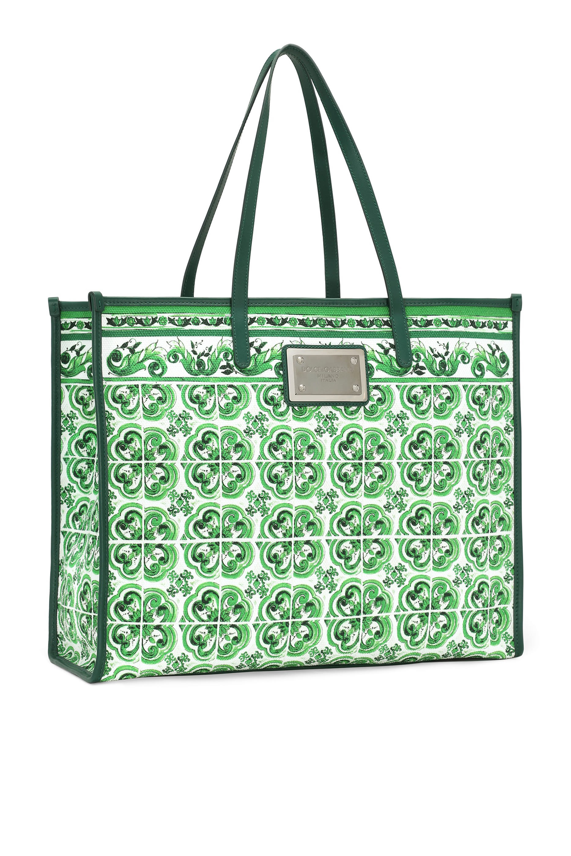 Majolica Print Large Canvas Shopper