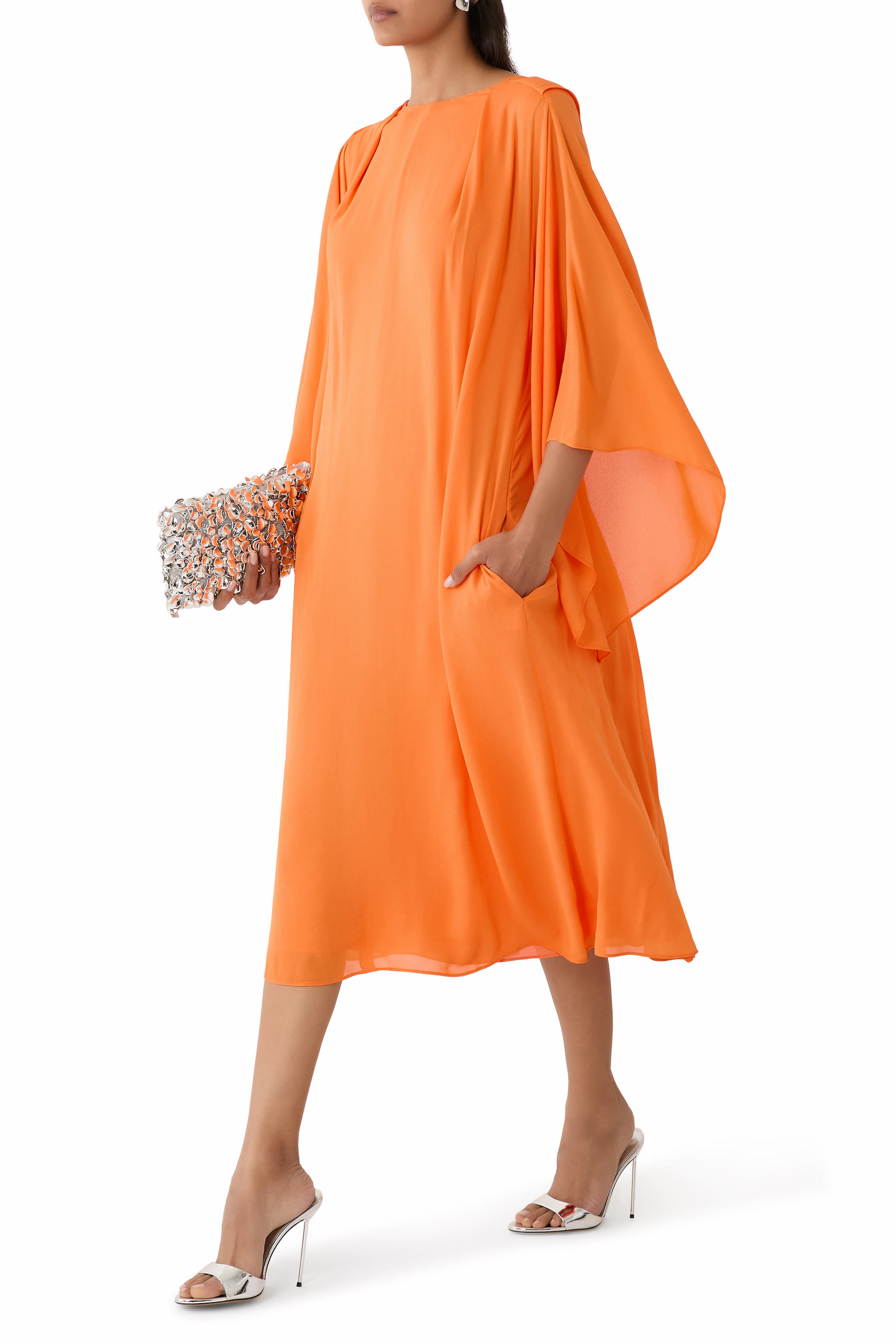 Feminine Touch Long Sleeve Midi Dress