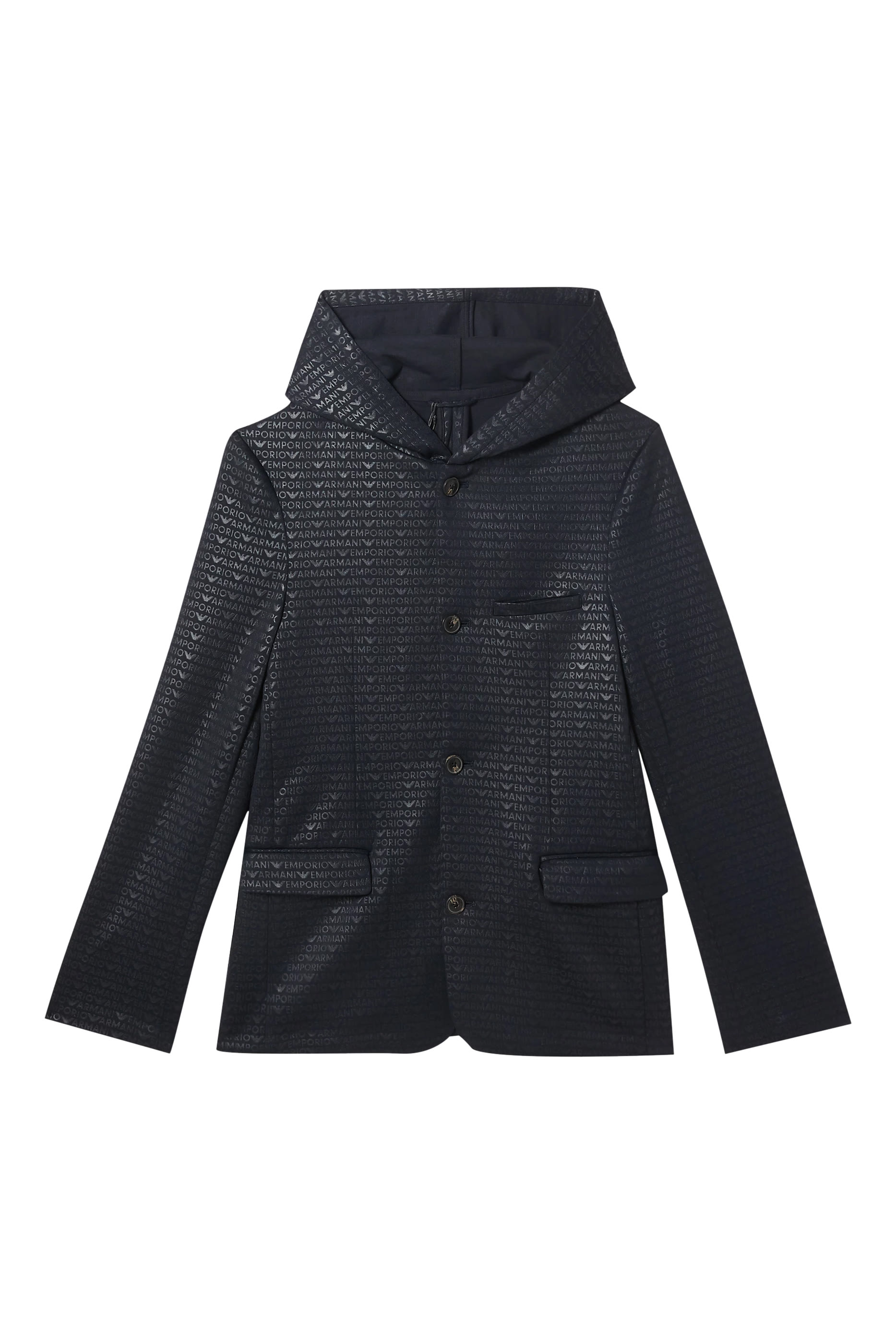 Kids All-Over Logo Hooded Jacket