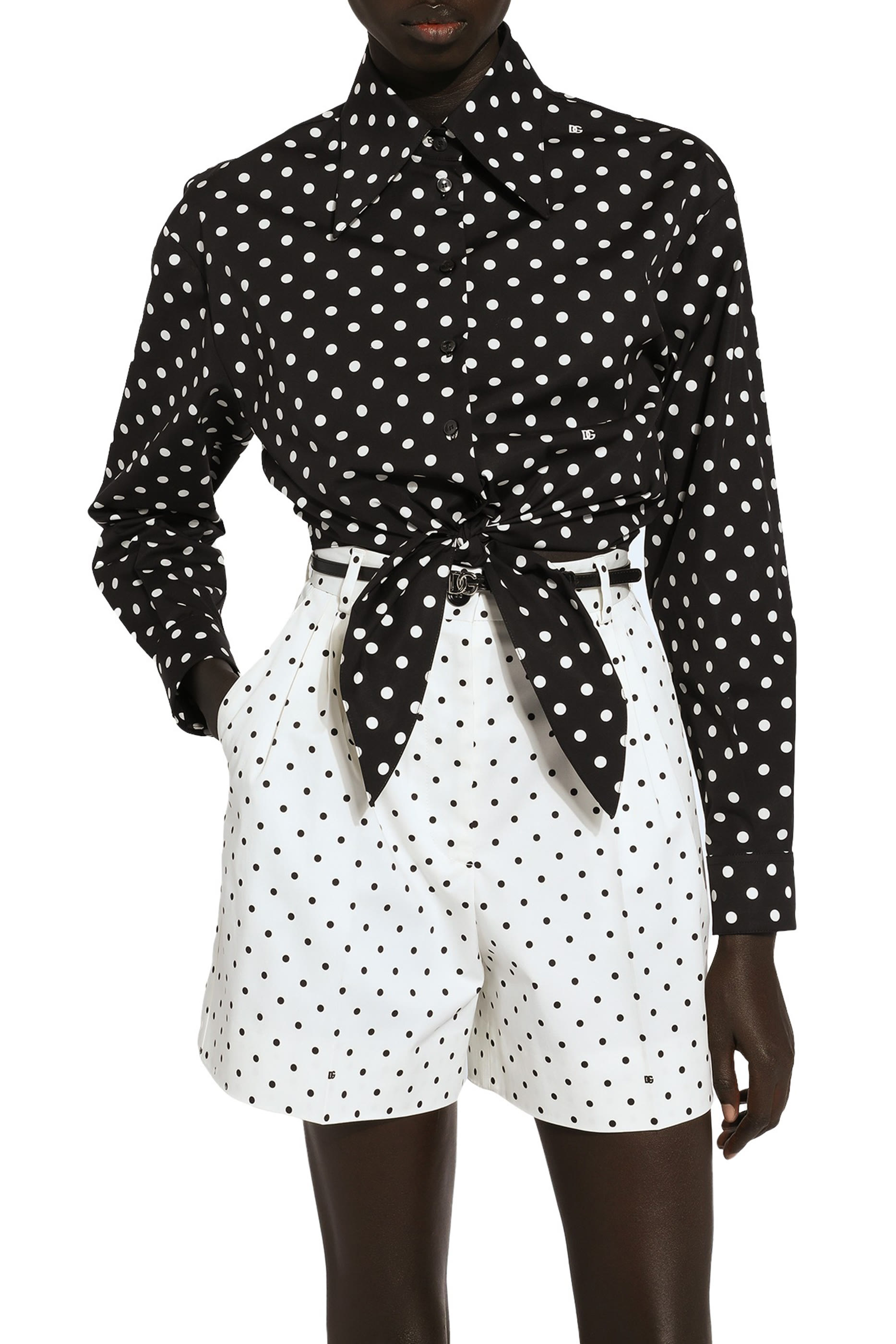 Polka-dot Cropped Top