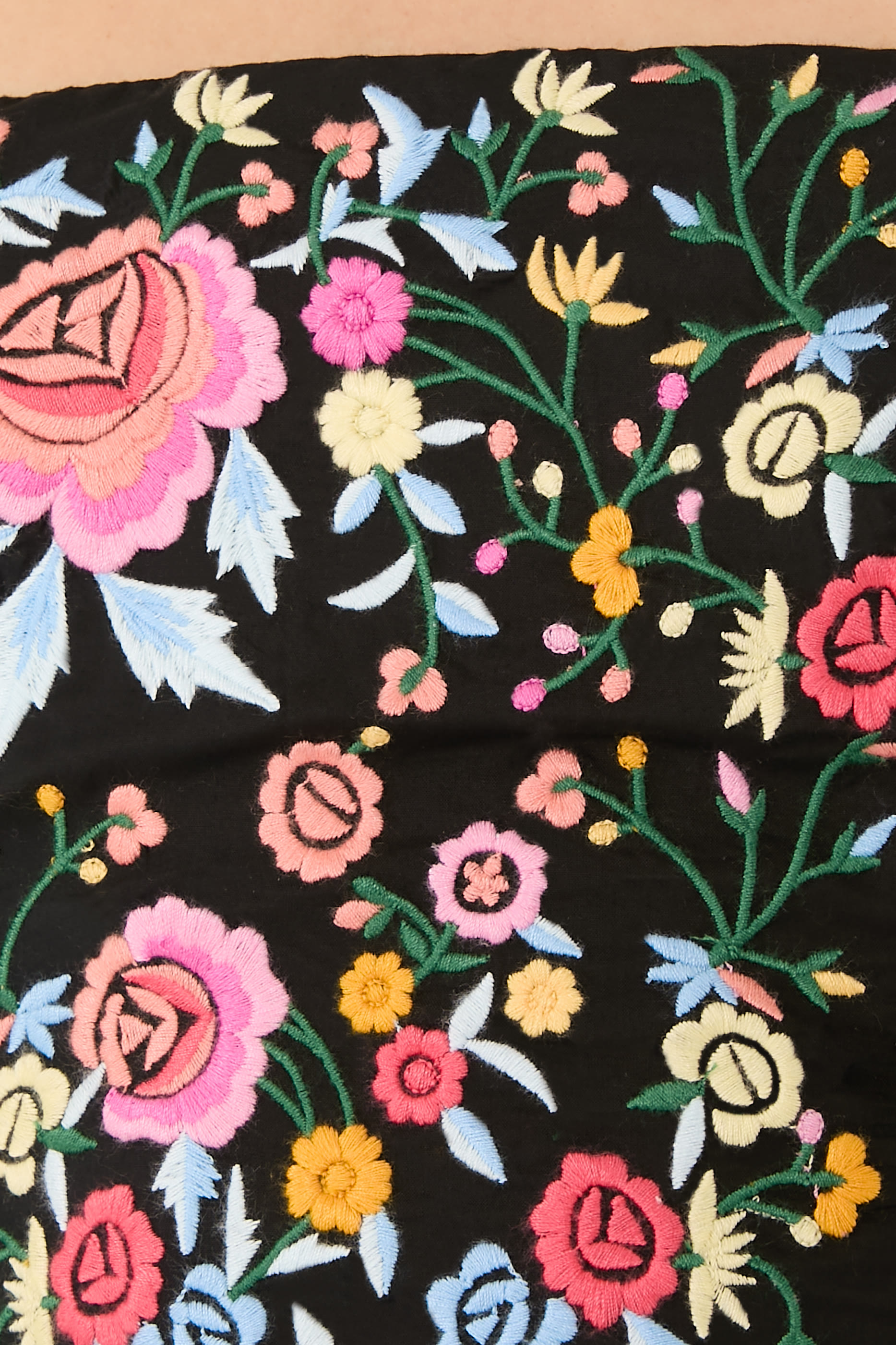 Floral Embroidered Bandeau Alpha Midi Dress