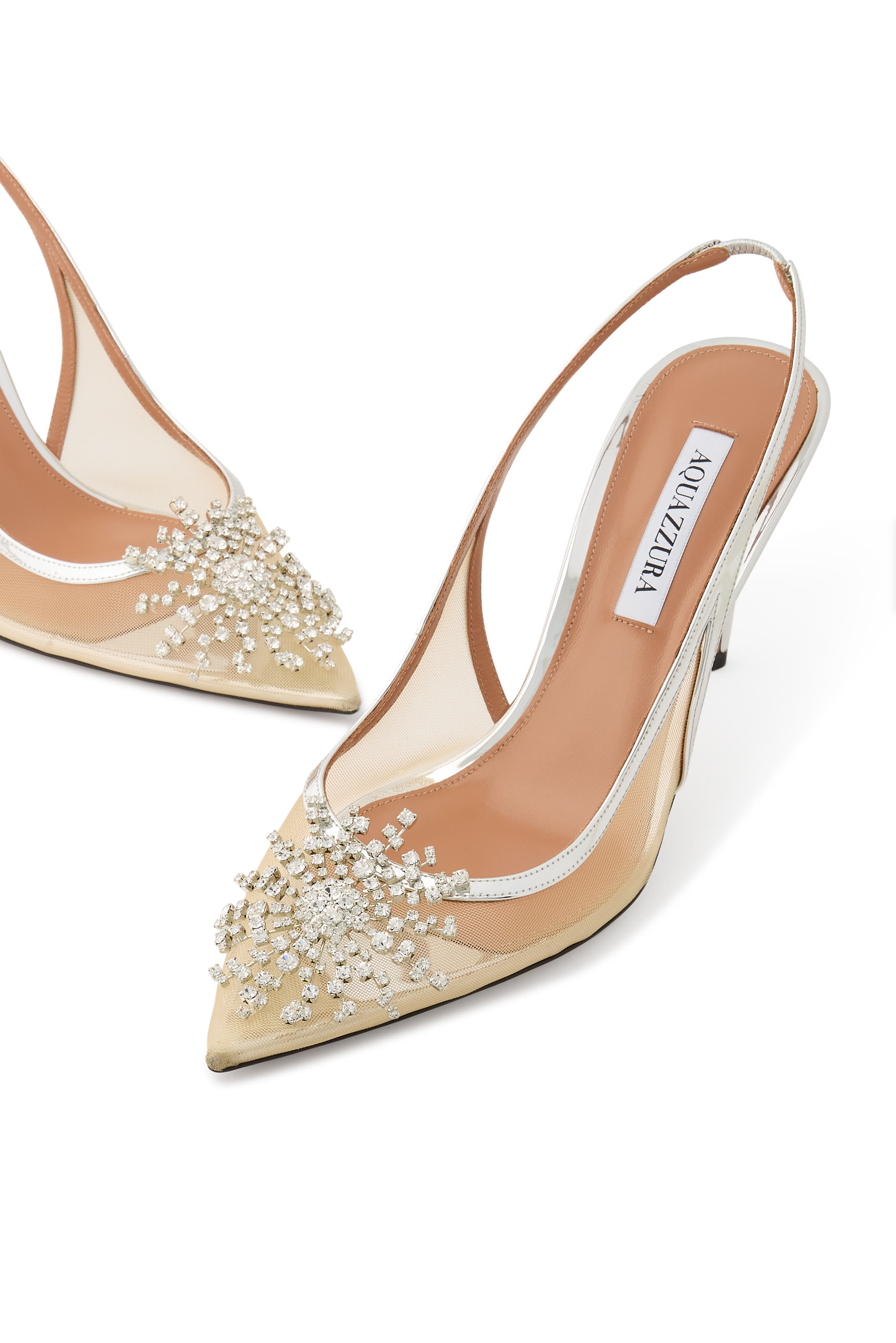 Crystal Firework Slingback Pumps 85