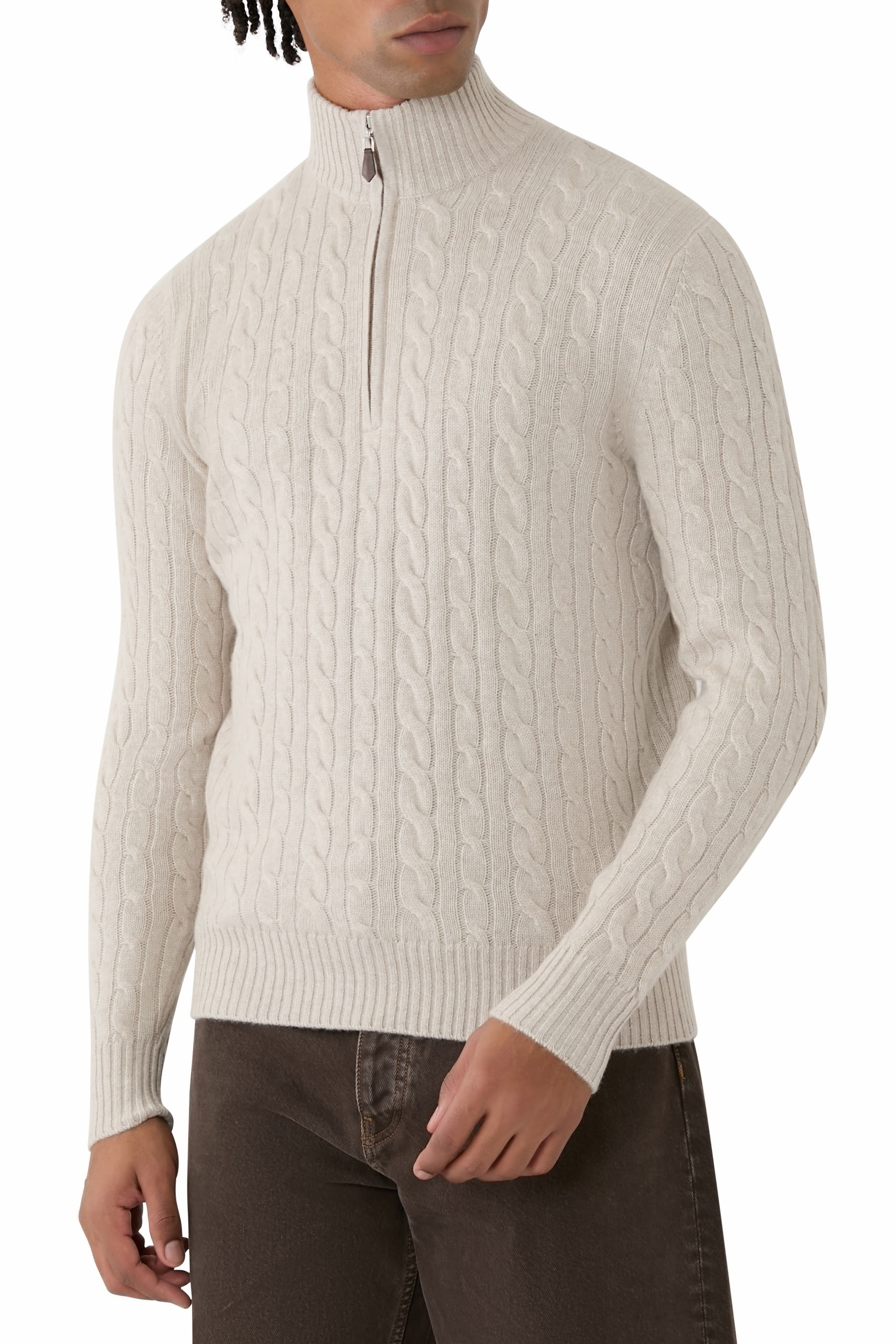 Thames Cashmere Half-Zip Sweater