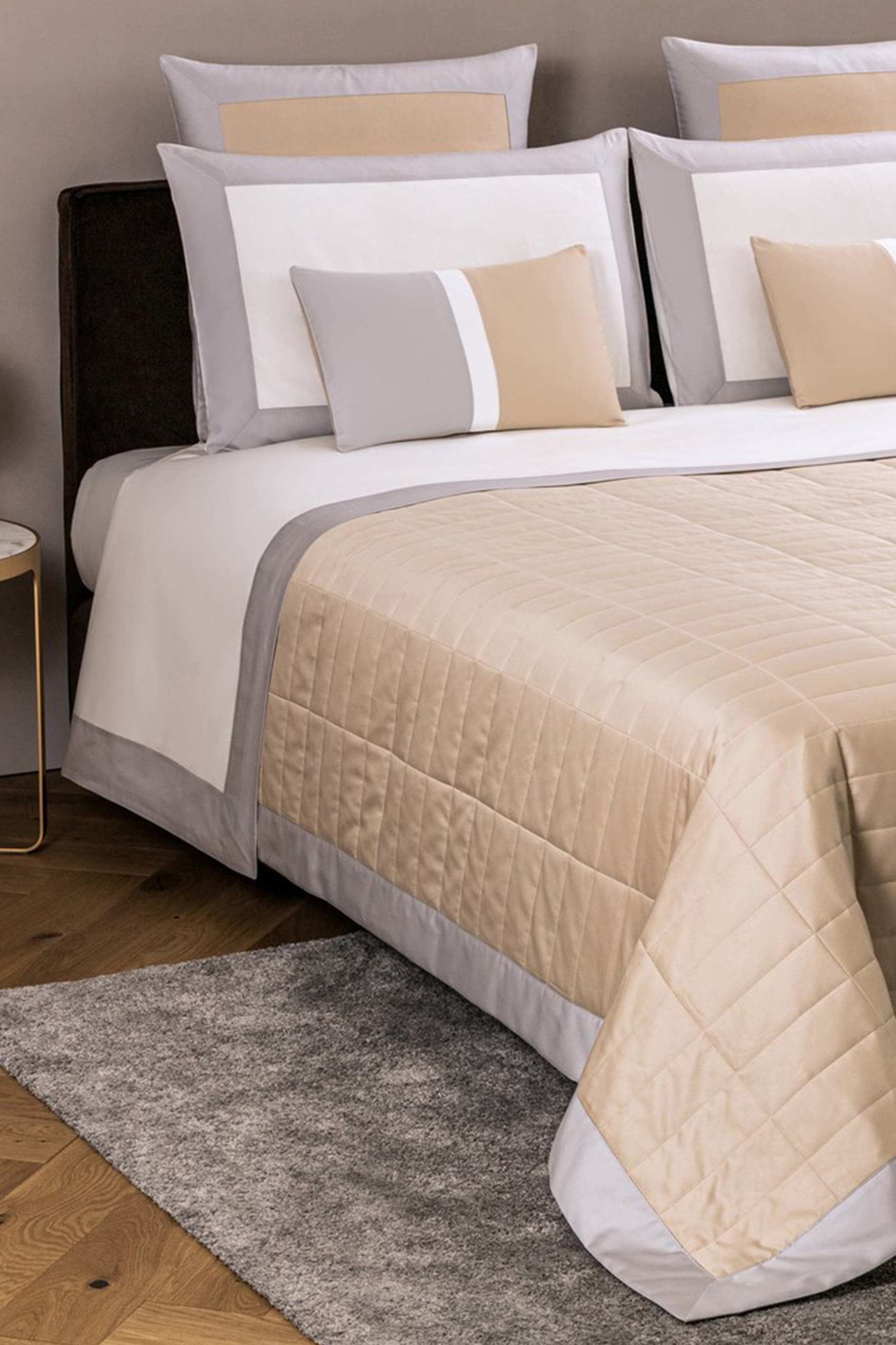 Savage Beige Quilt Coverlet