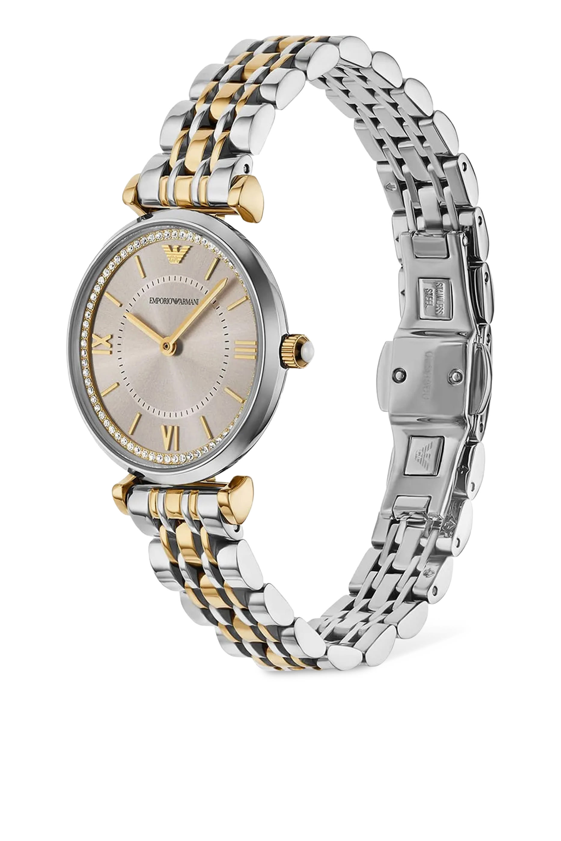 Two-Hand Two-Tone Stainless Steel Watch