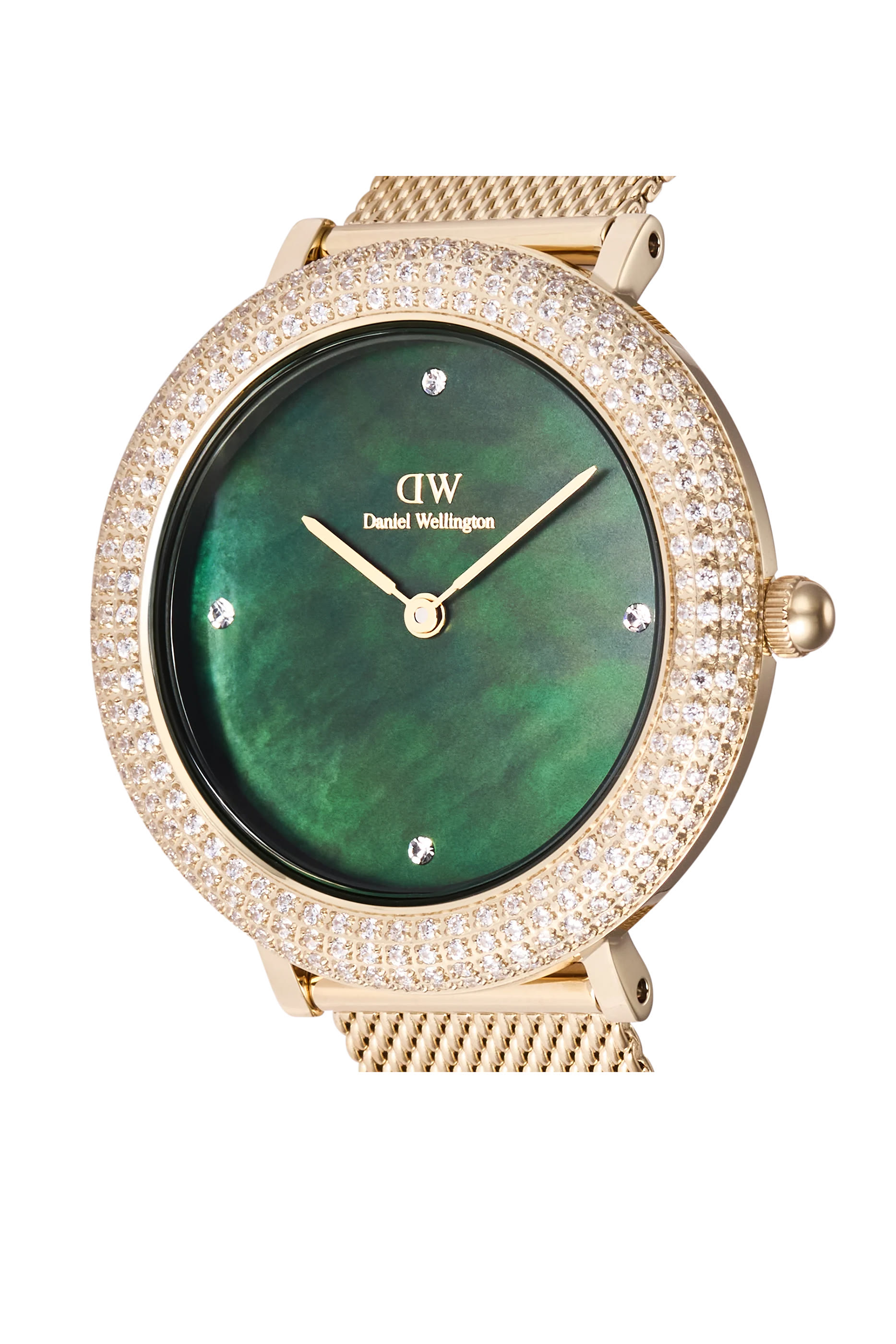 Crystalline Bezel Watch, Stainless Steel