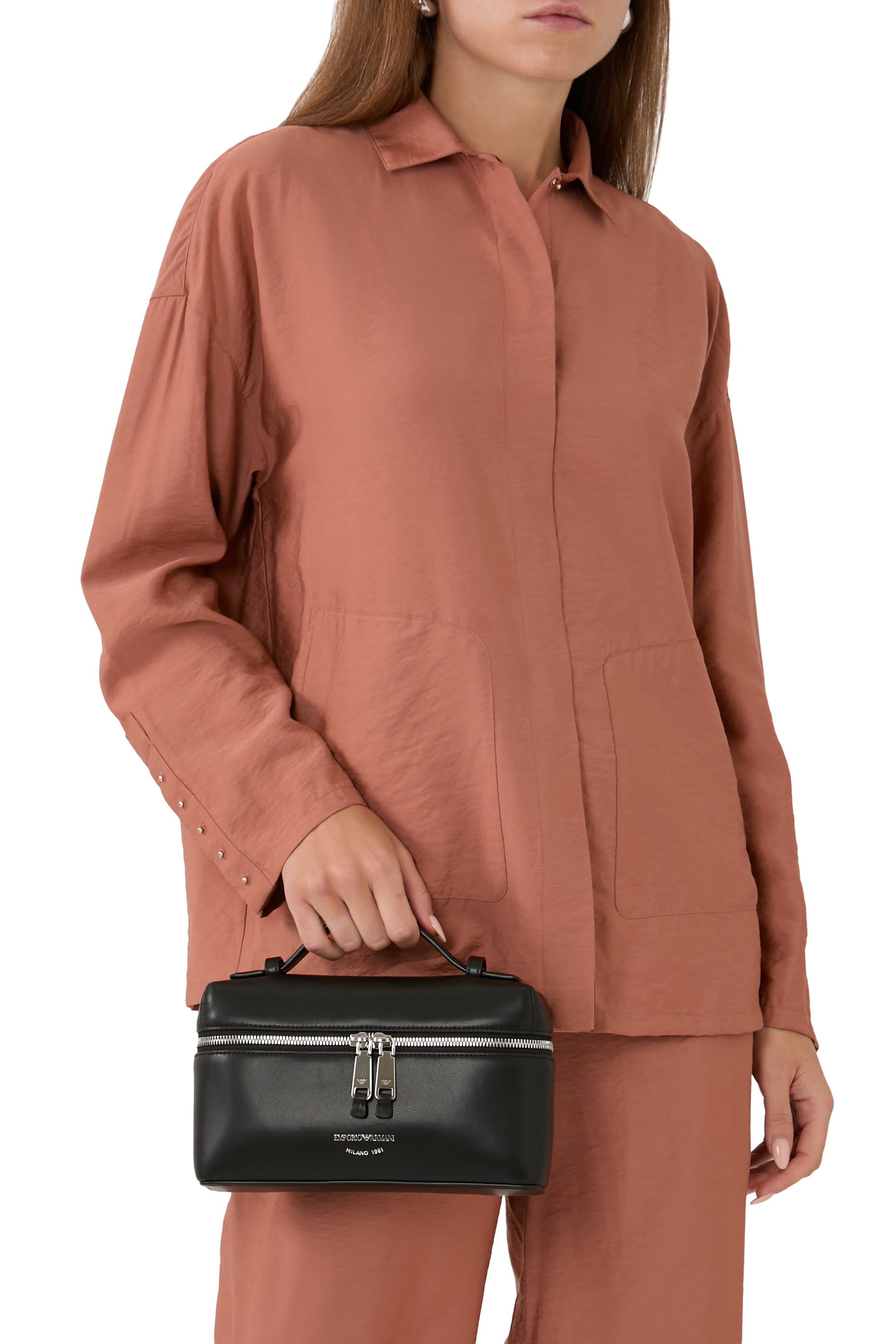 Shoulder Strap Nappa Leather Vanity Case