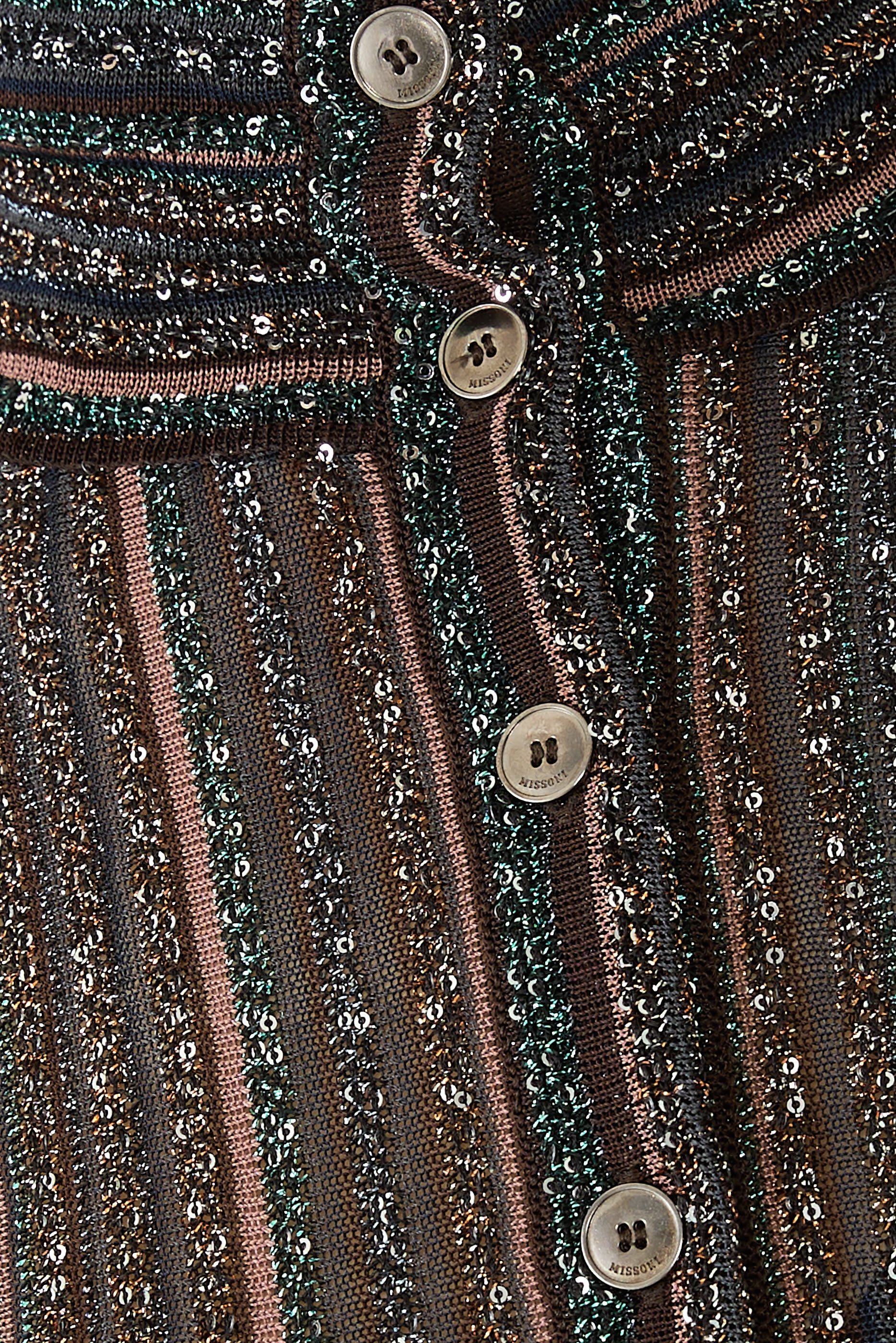 Ribbed Viscose Lam&eacute; Kaftan With Wide Sleeves