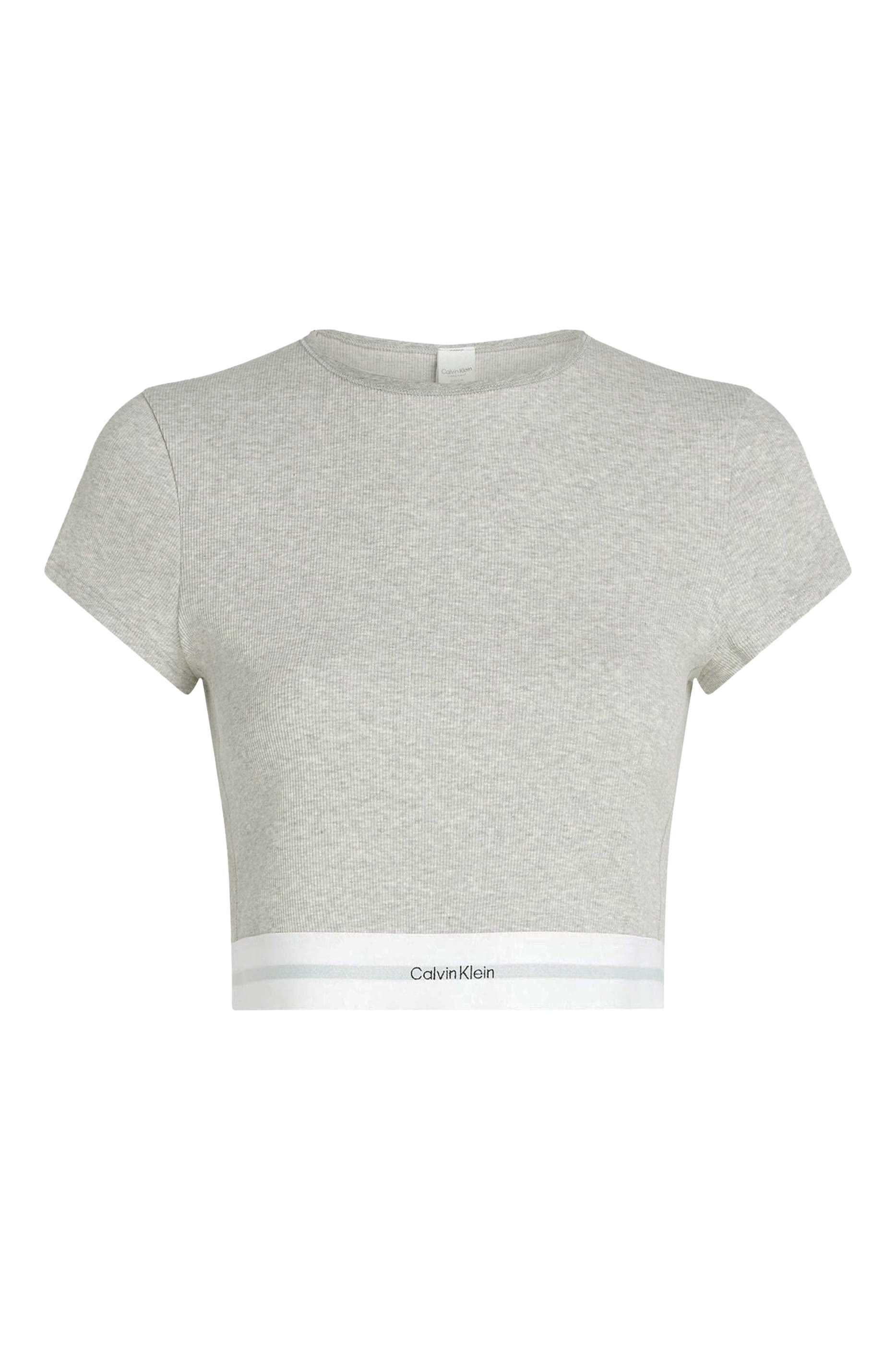Cropped Lounge T-shirt - Cotton Stretch Rib