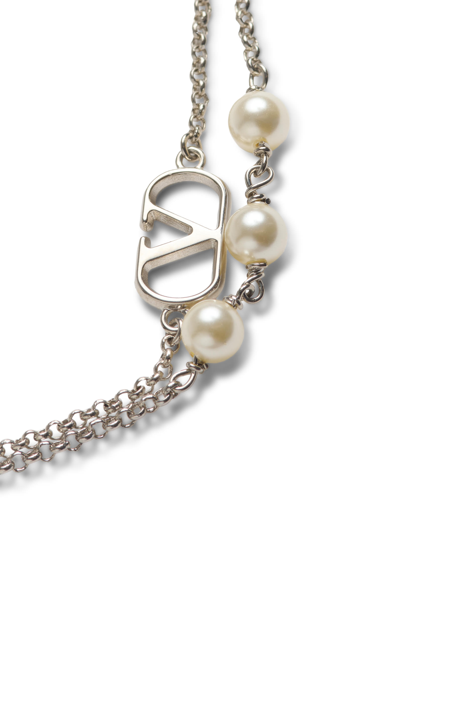VLogo Signature Metal Bracelet with Swarovski&reg; Pearls