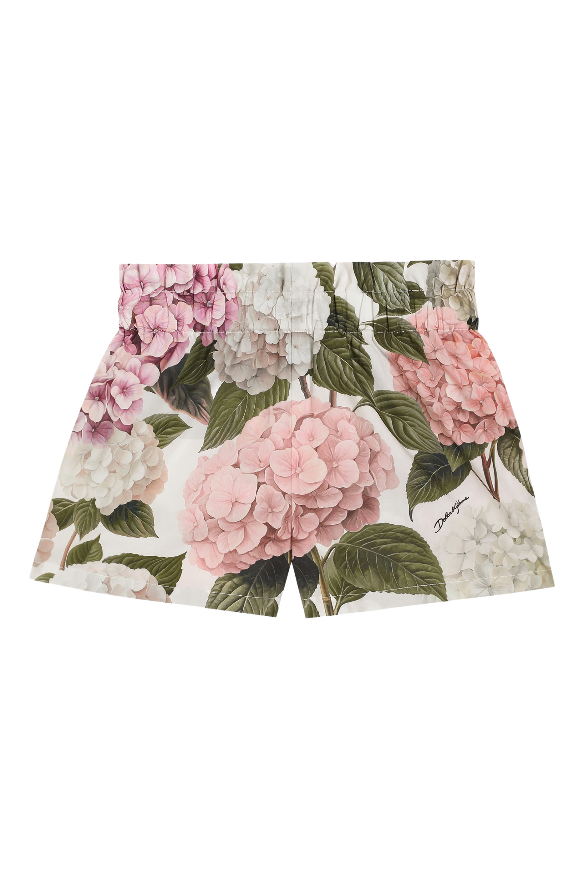 Kids Hydrangea-Print Poplin Shorts 