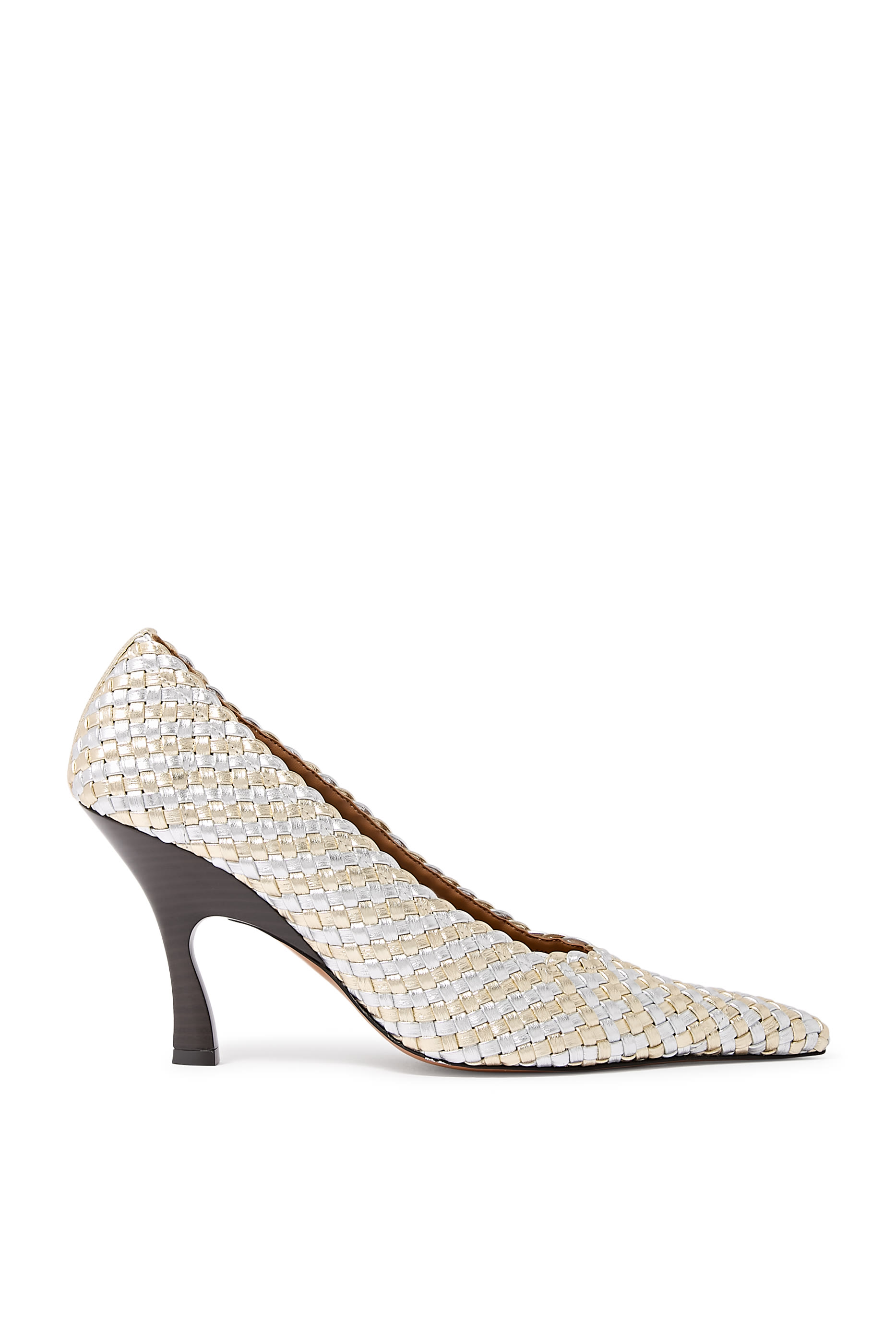 Elsa 65 Woven Metallic Pumps