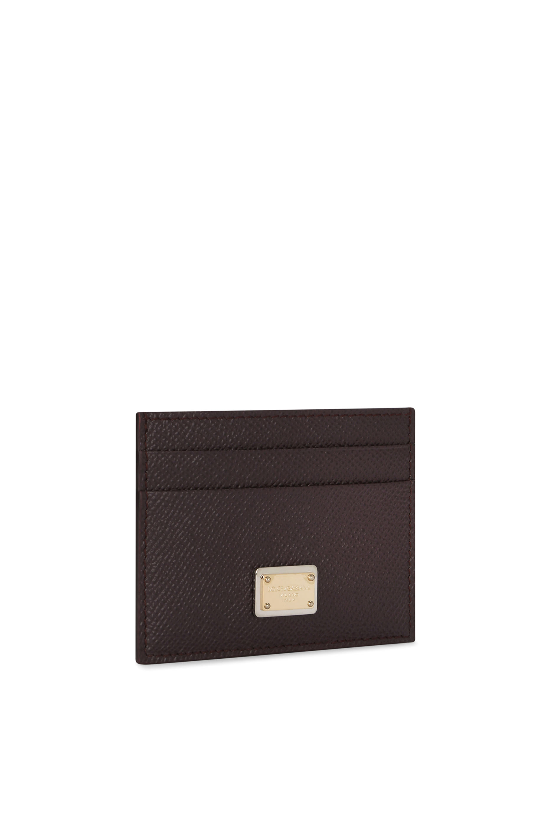 Logo Calfskin Card Holder