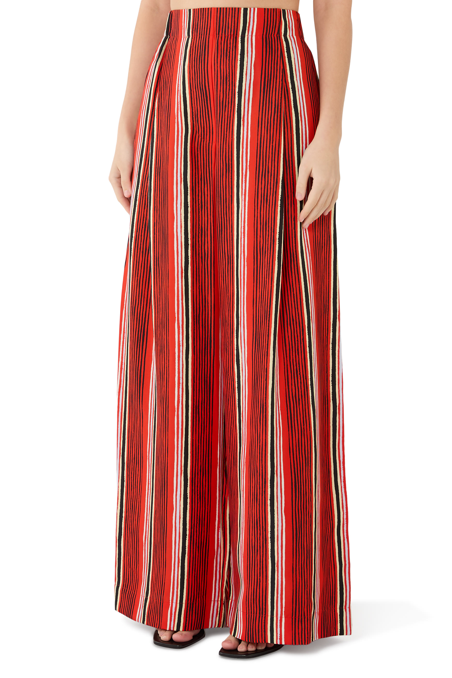 Amira Pants in Printed Silk Habotai