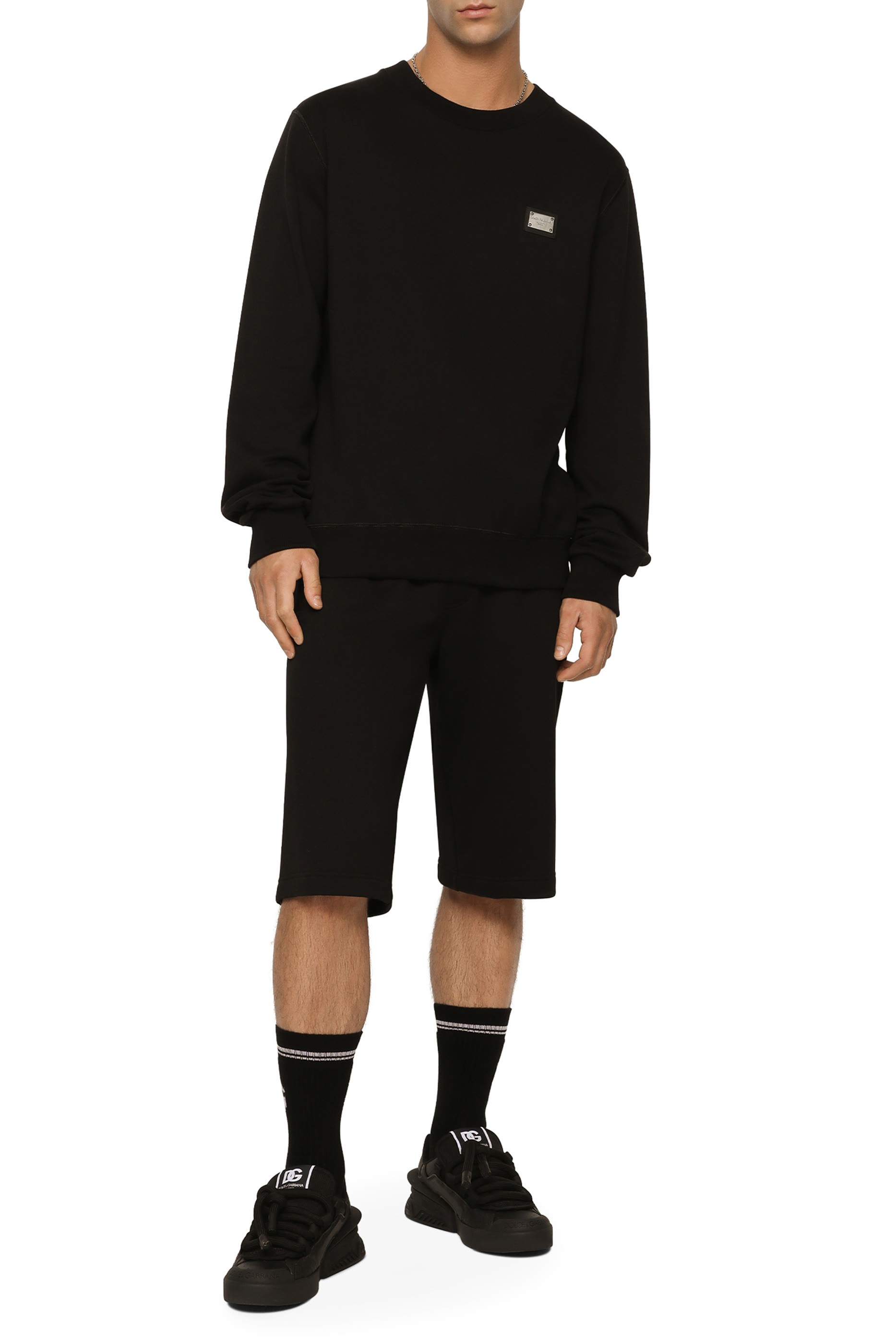 Jersey Sweatshirt with Branded Tag