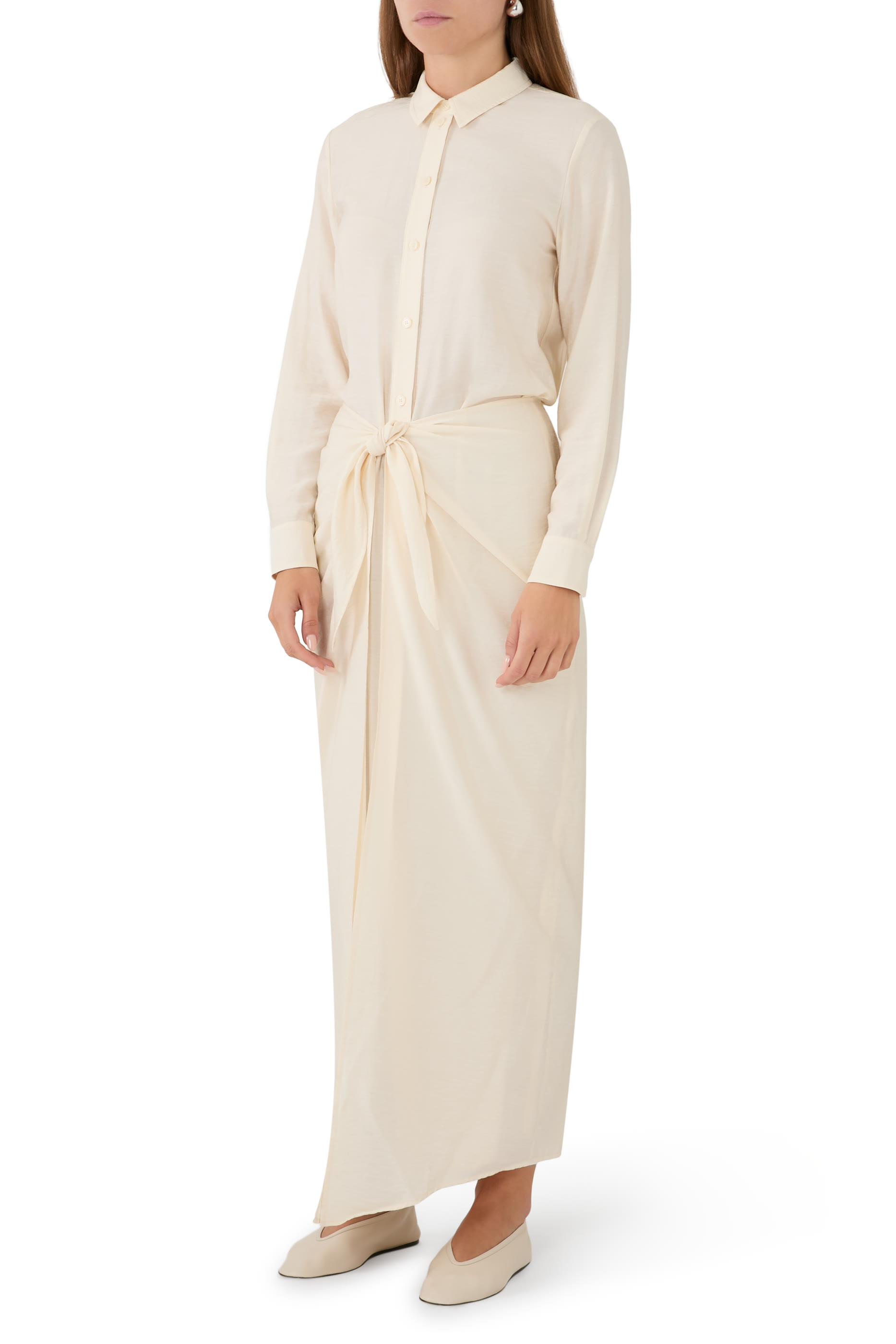 Tie-Up Waist Maxi Dress