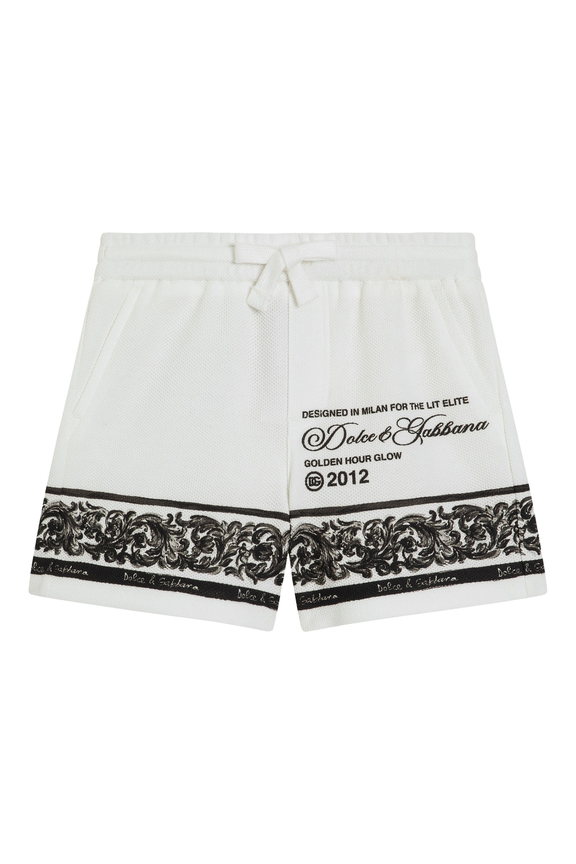 Kids Majolica-Print Double Pique Bermuda Shorts