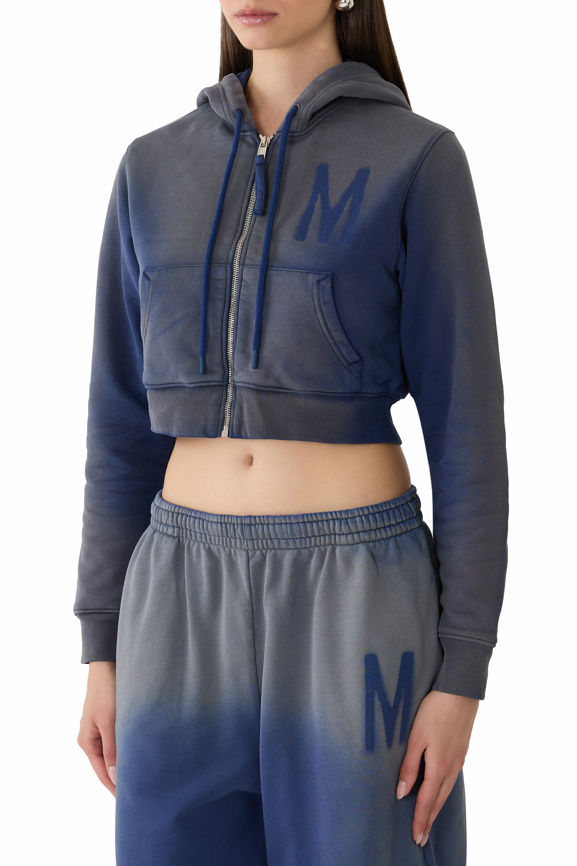 Printed Organic Cotton Crop Sweatshirt