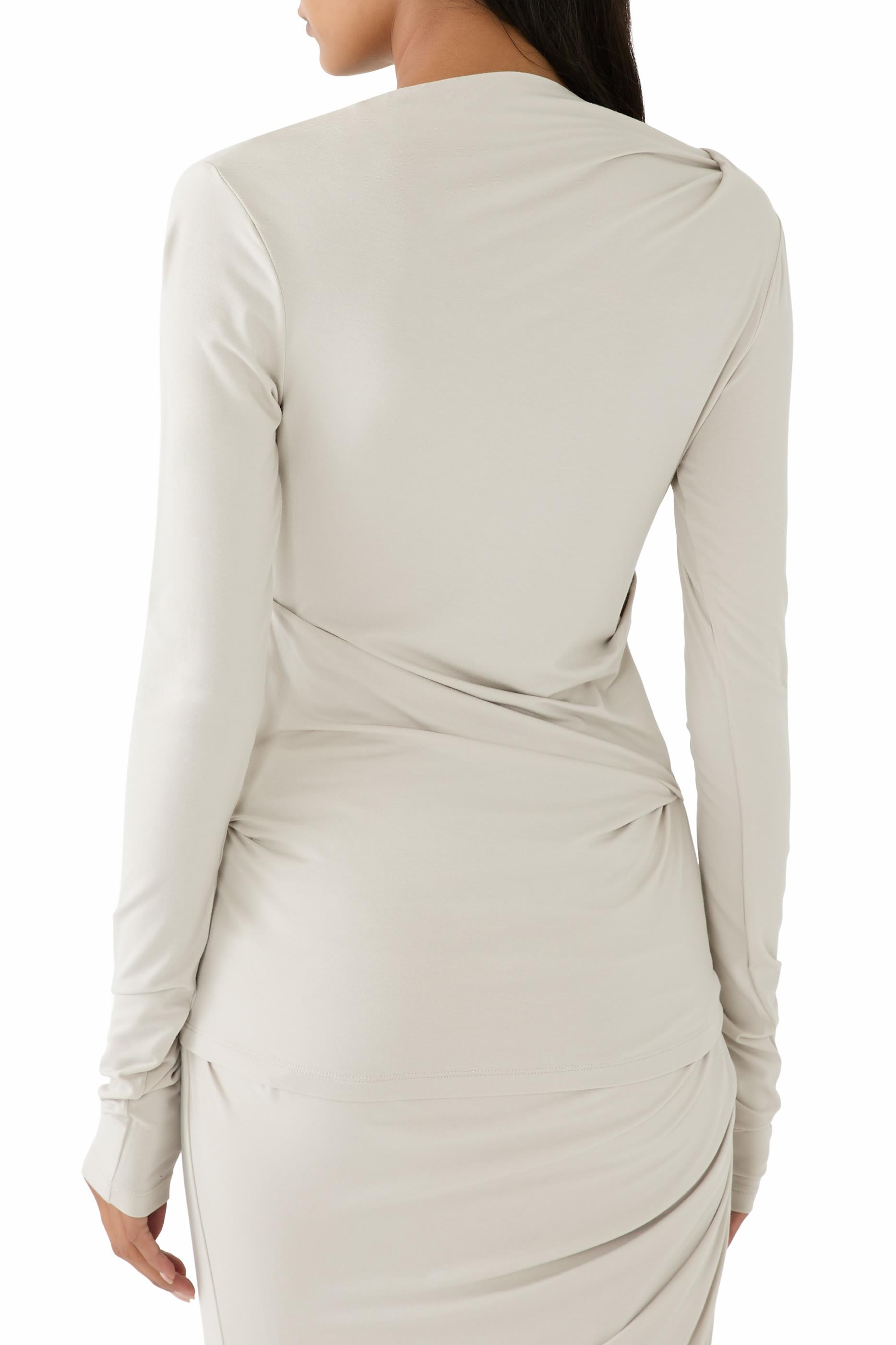 High-Neck Draped Top